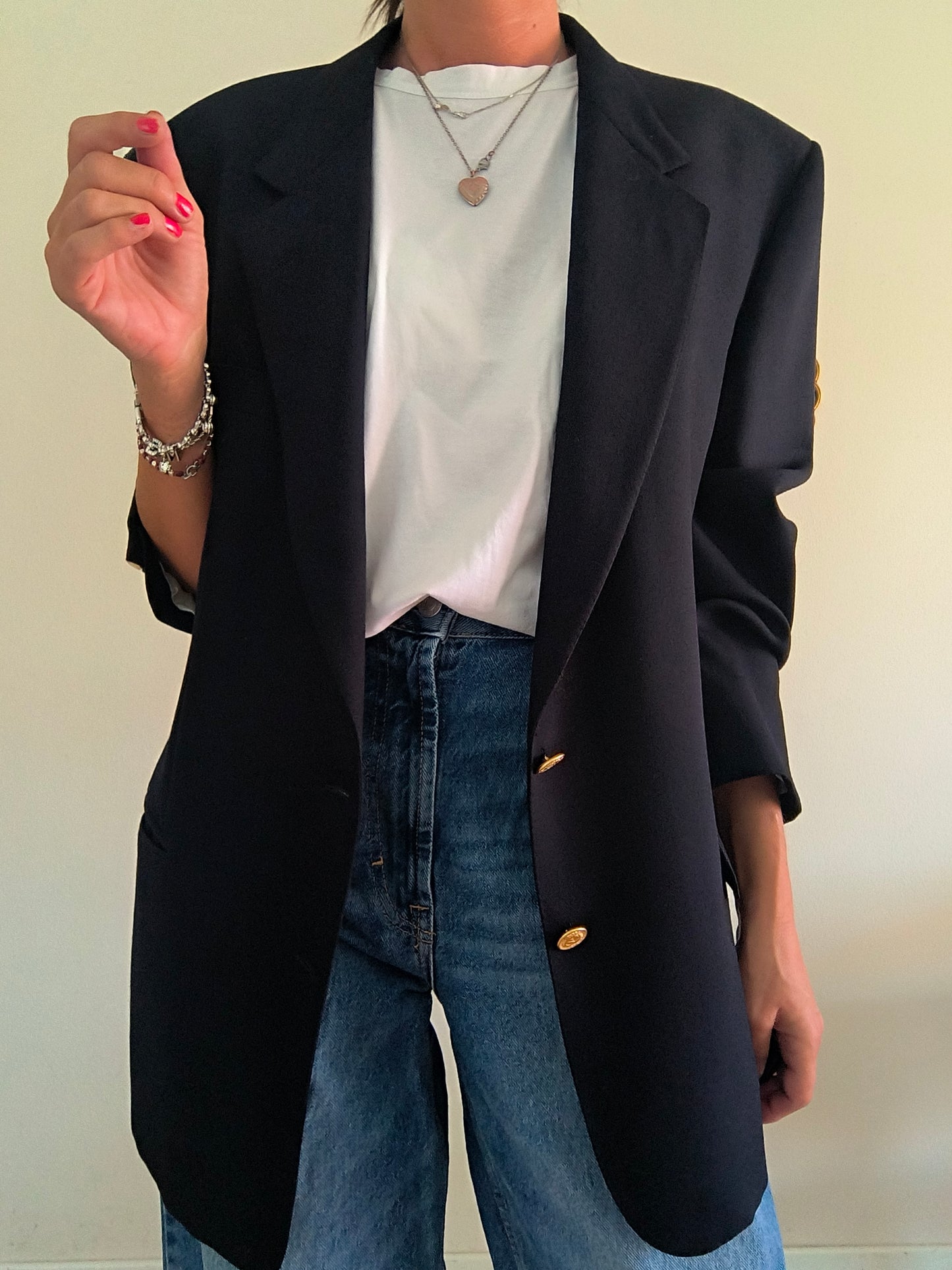 Blazer Valentino nero in pura lana vergine