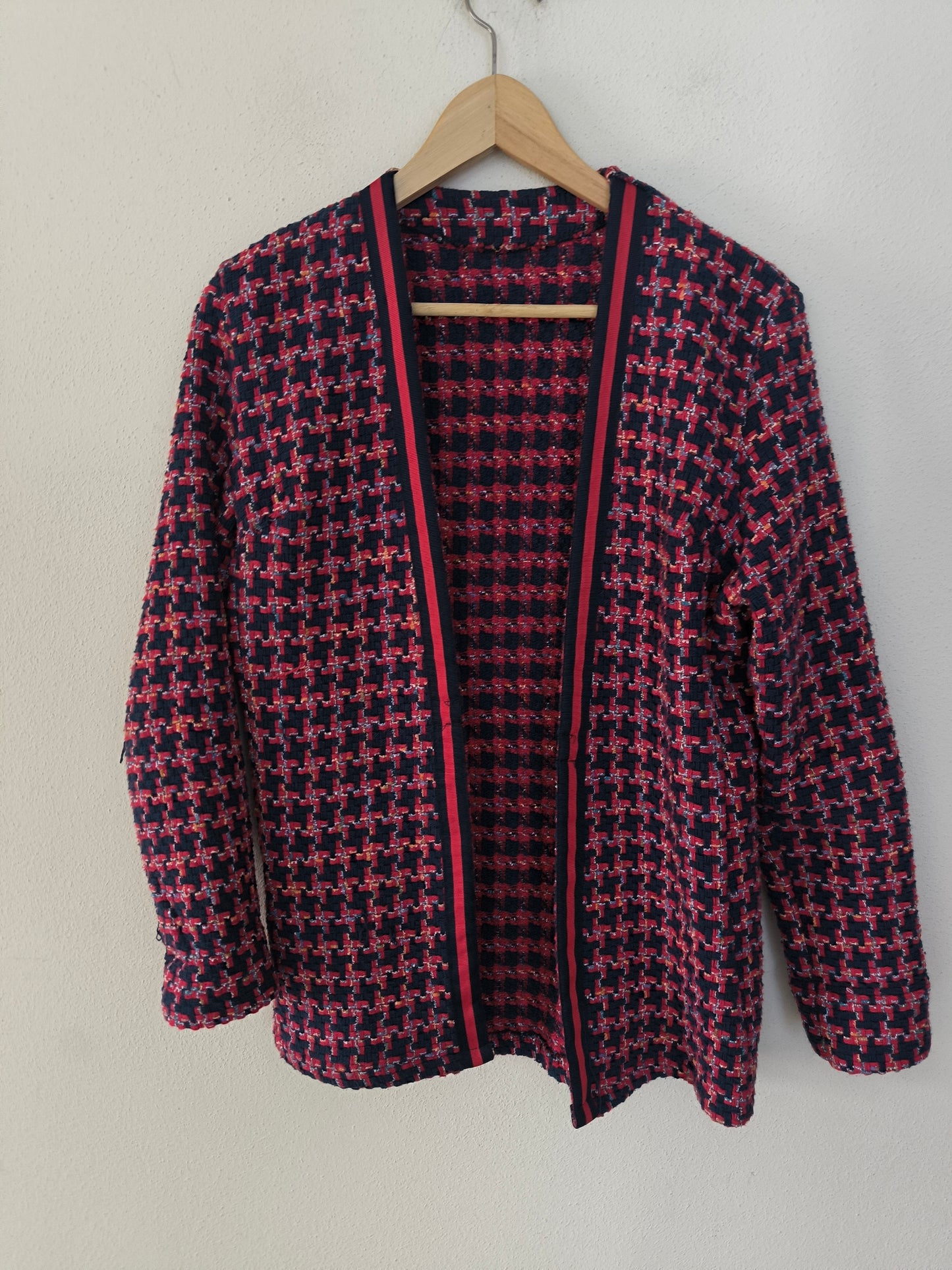 Giacca tessuto chanel rosso/blu