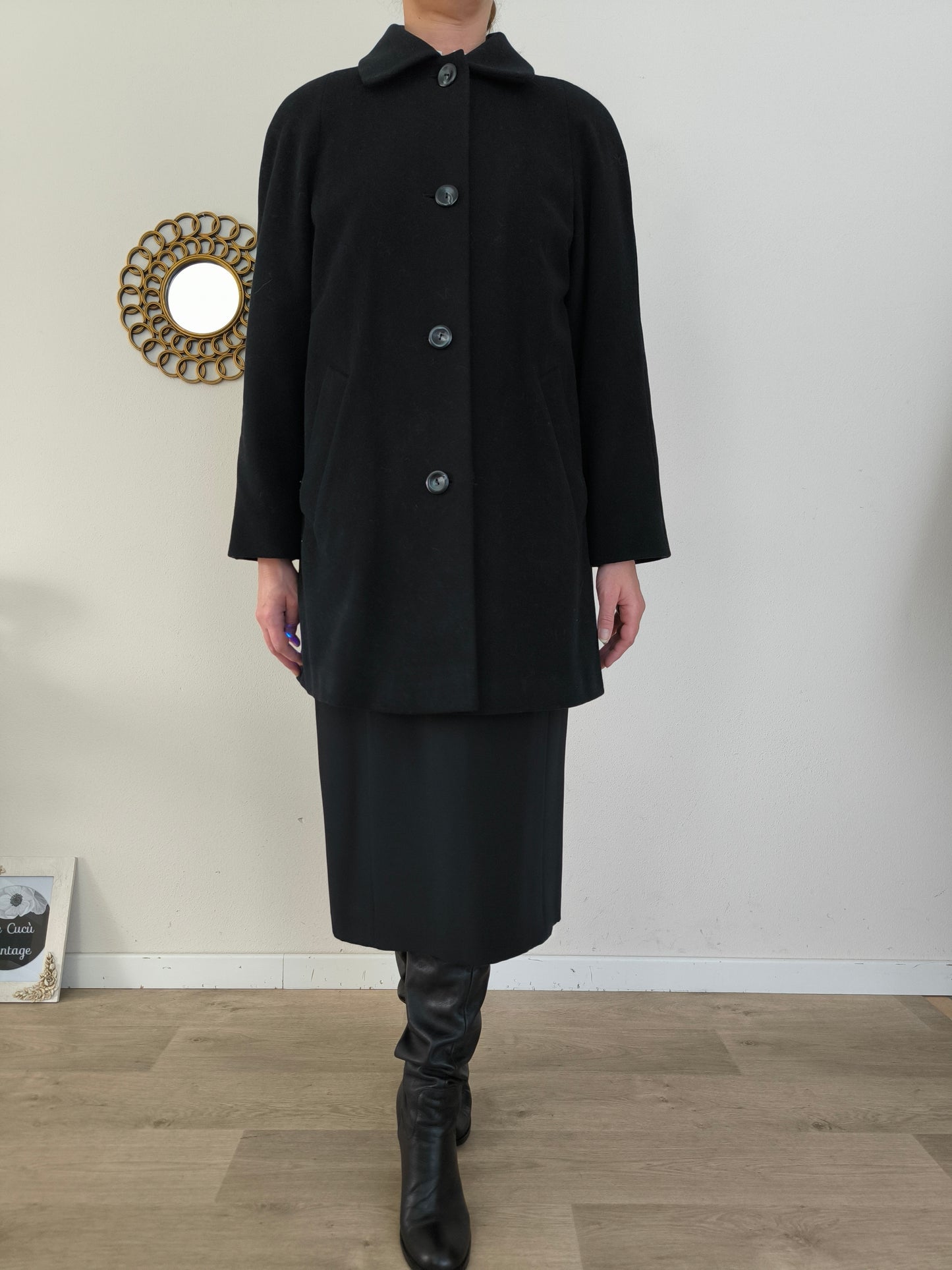 Cappotto nero in lana Marks&Spencer