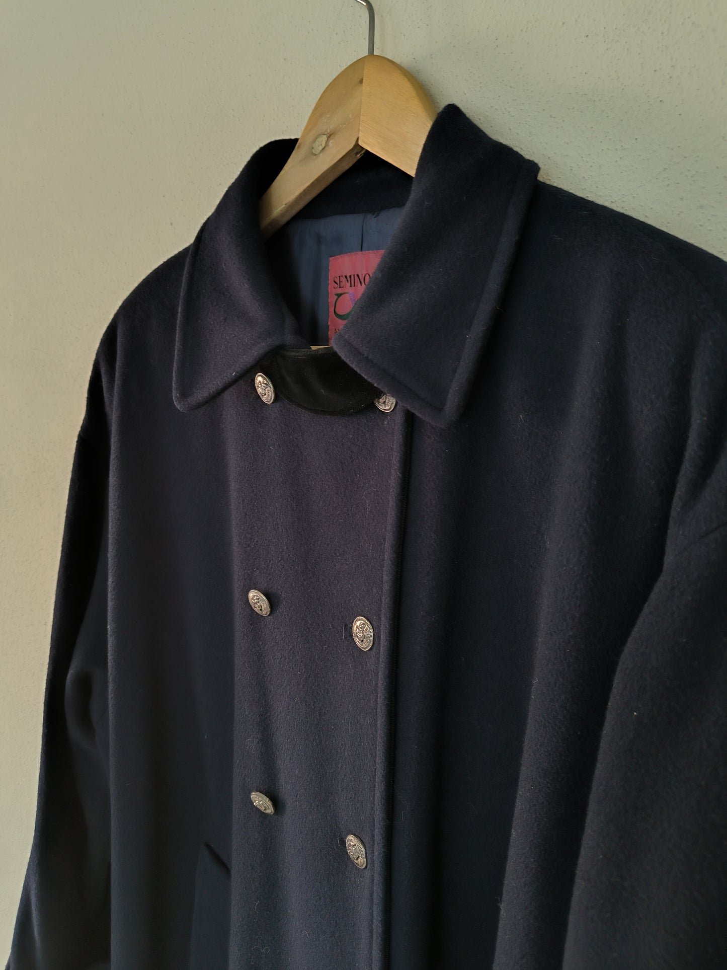 Cappotto Alessandra Alpi blu in lana e cashmere