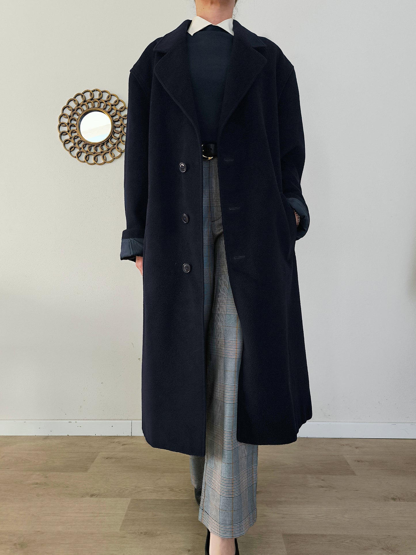 Herno cappotto lana e cashmere blu