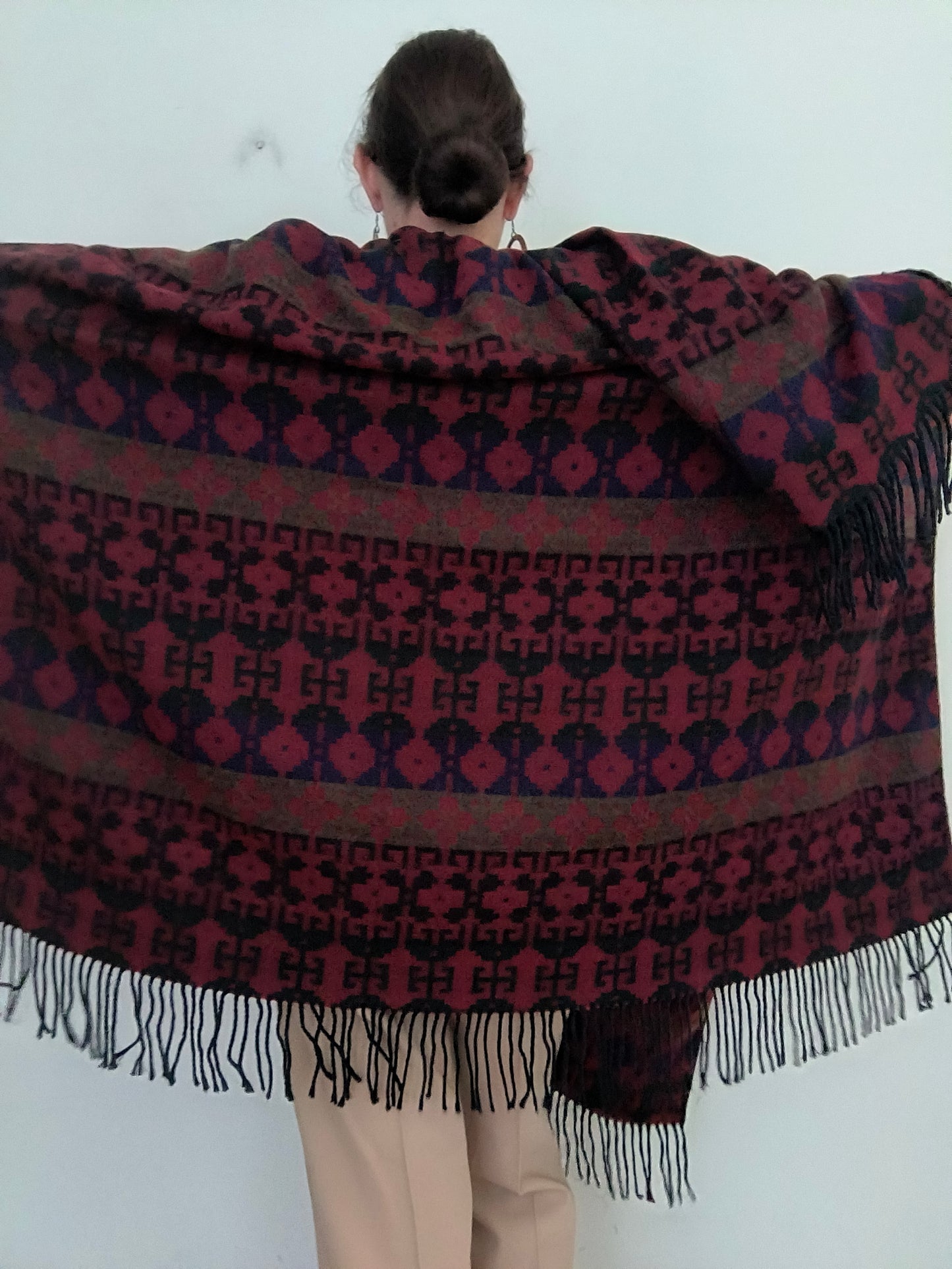 Mantella vintage borgogna