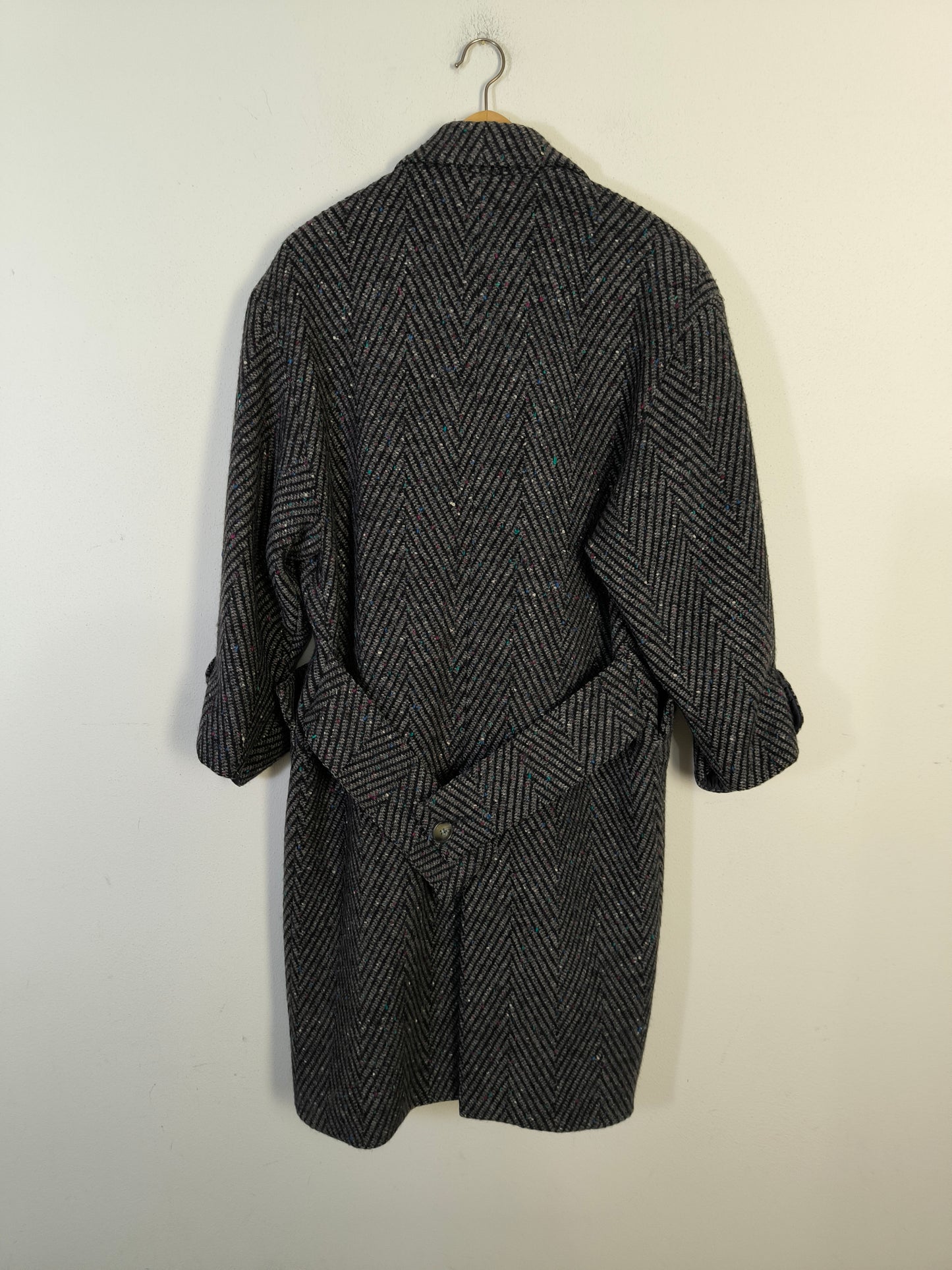 Cappotto Taddei in tweed spinato tg unica