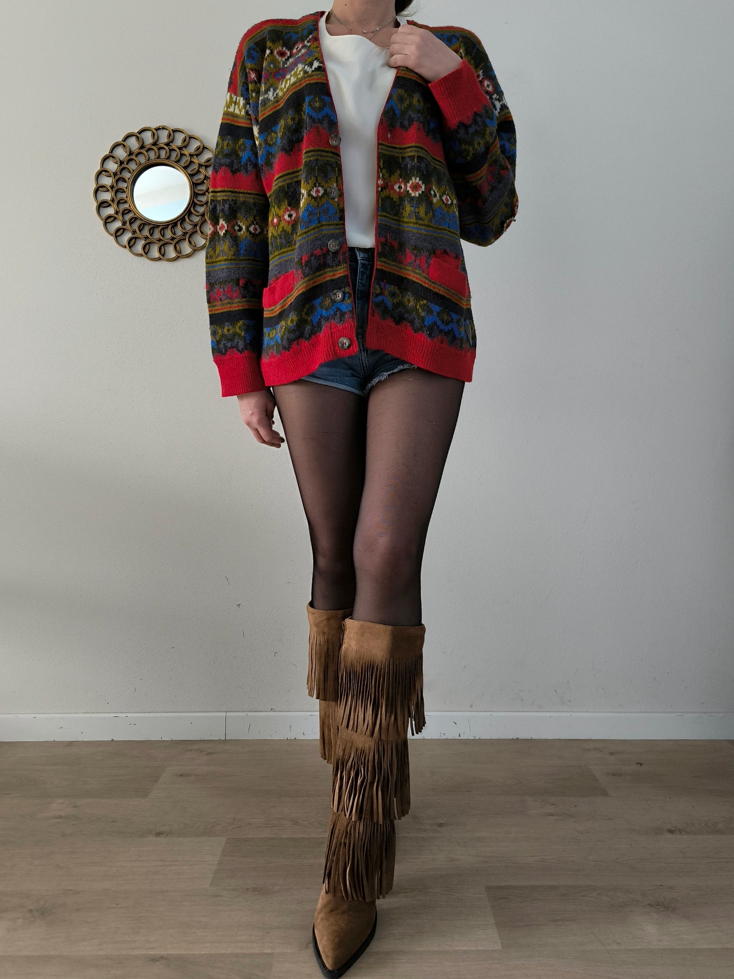 Cardigan vintage in lana alpaca