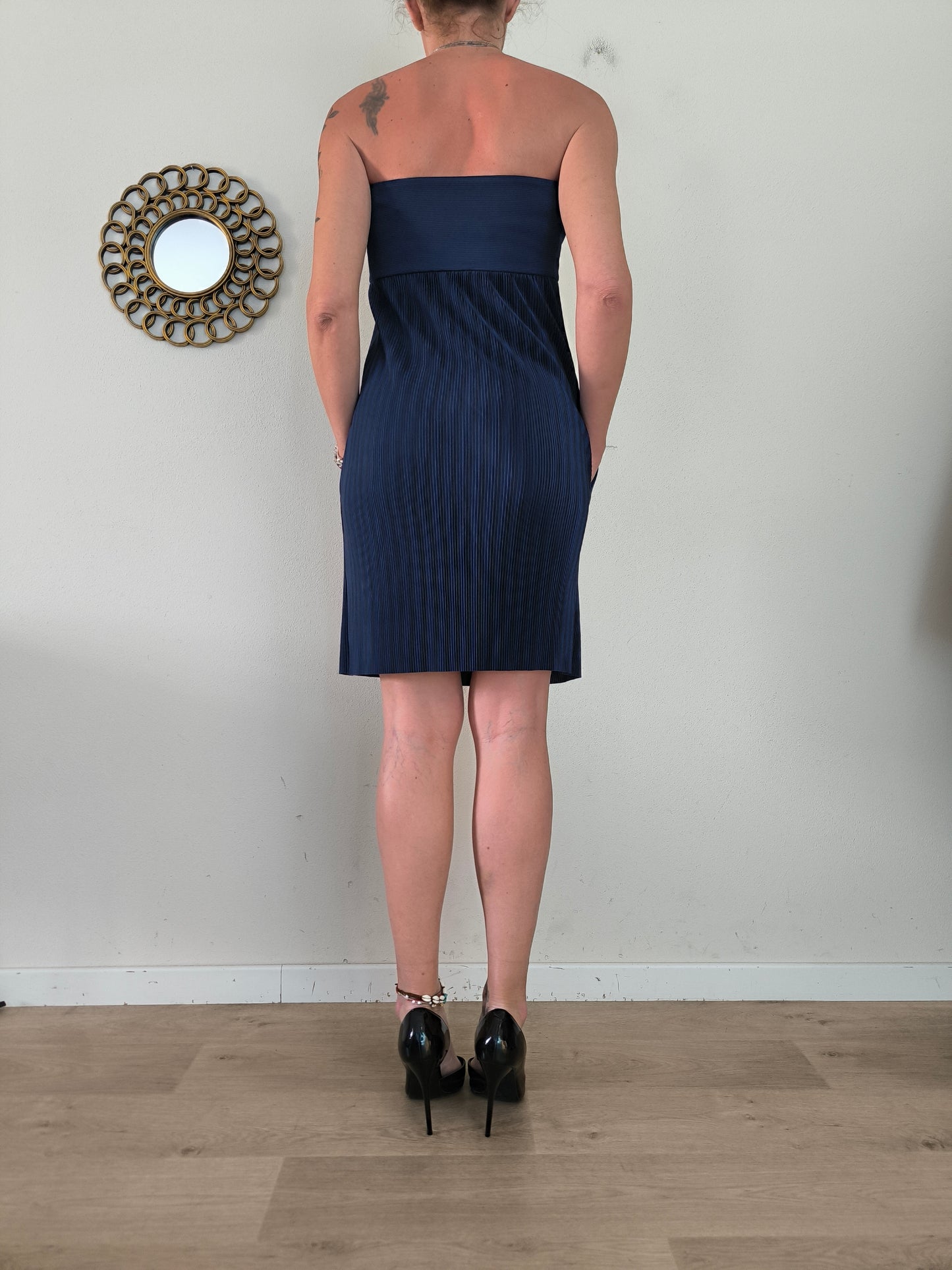 Giorgio Armani strapeless dress blu