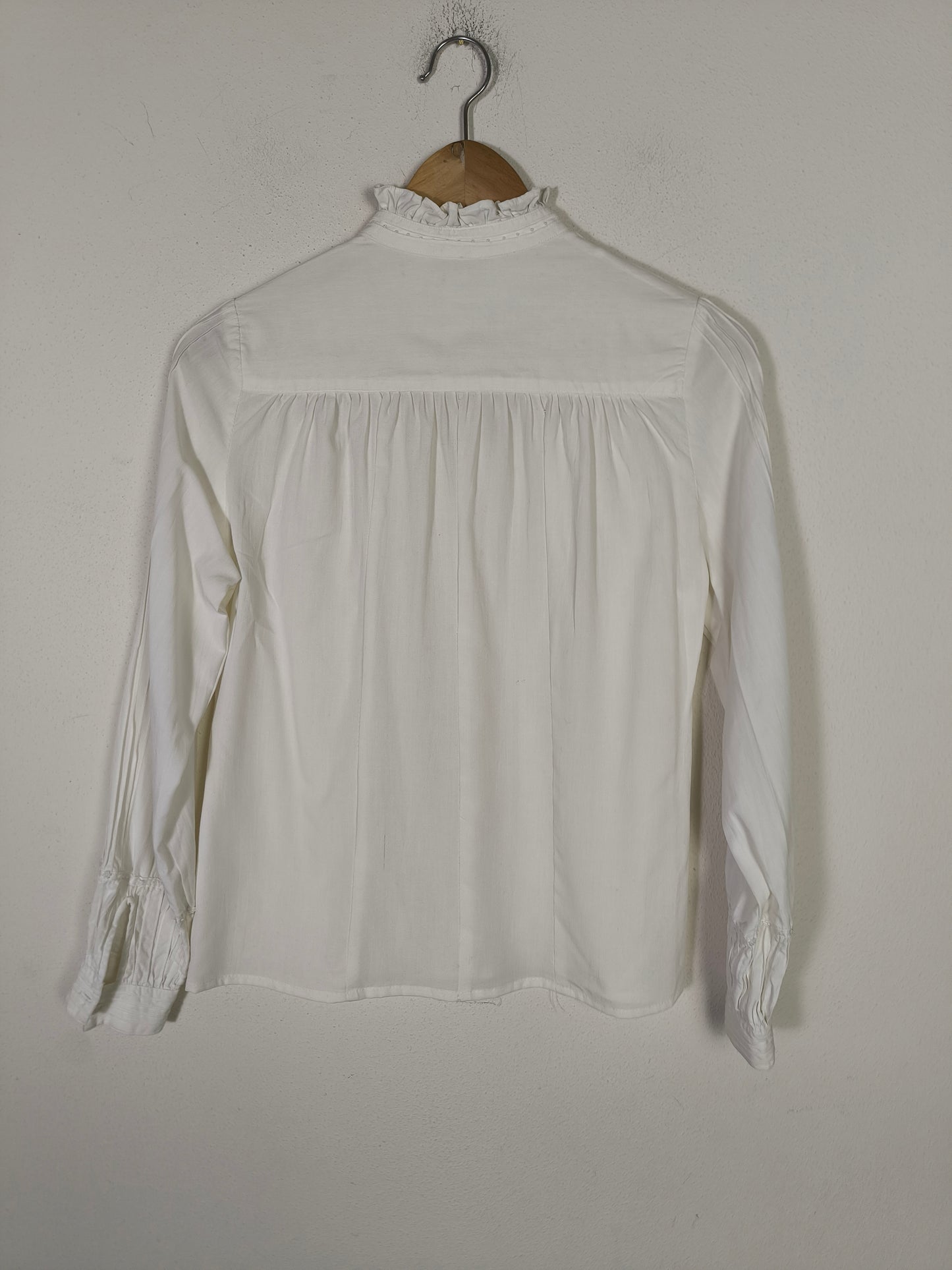 Camicetta vittoriana in cotone e perline tg S/M