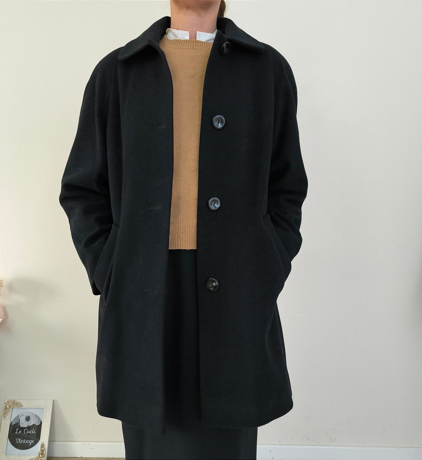 Cappotto nero in lana Marks&Spencer