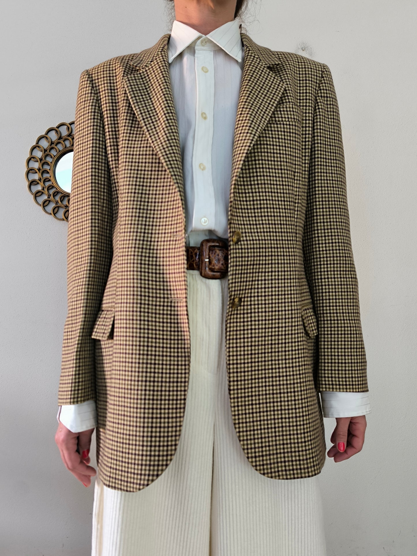 Blazer femminile gingham Pura lana