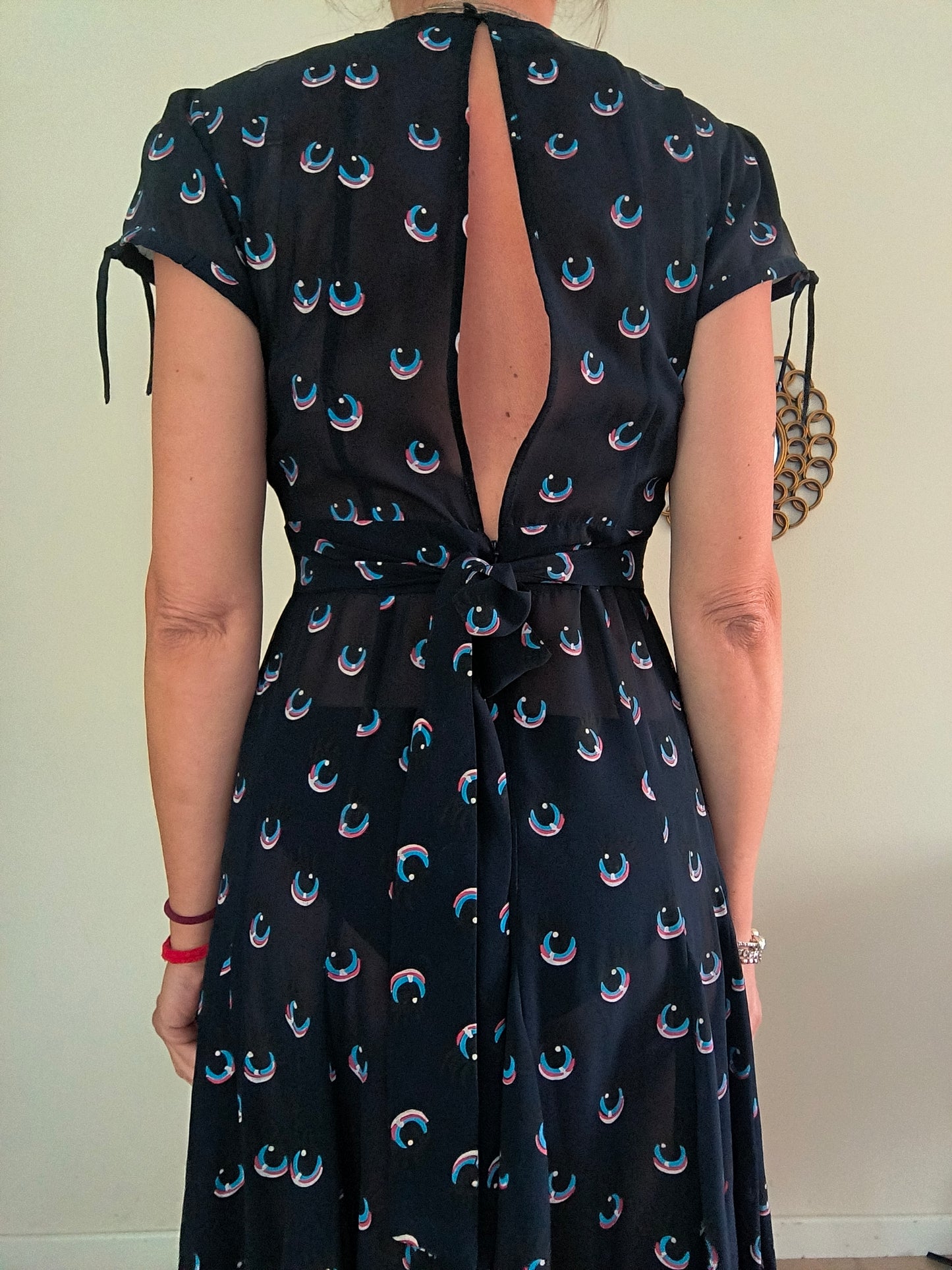 Maxi abito vintage fantasia