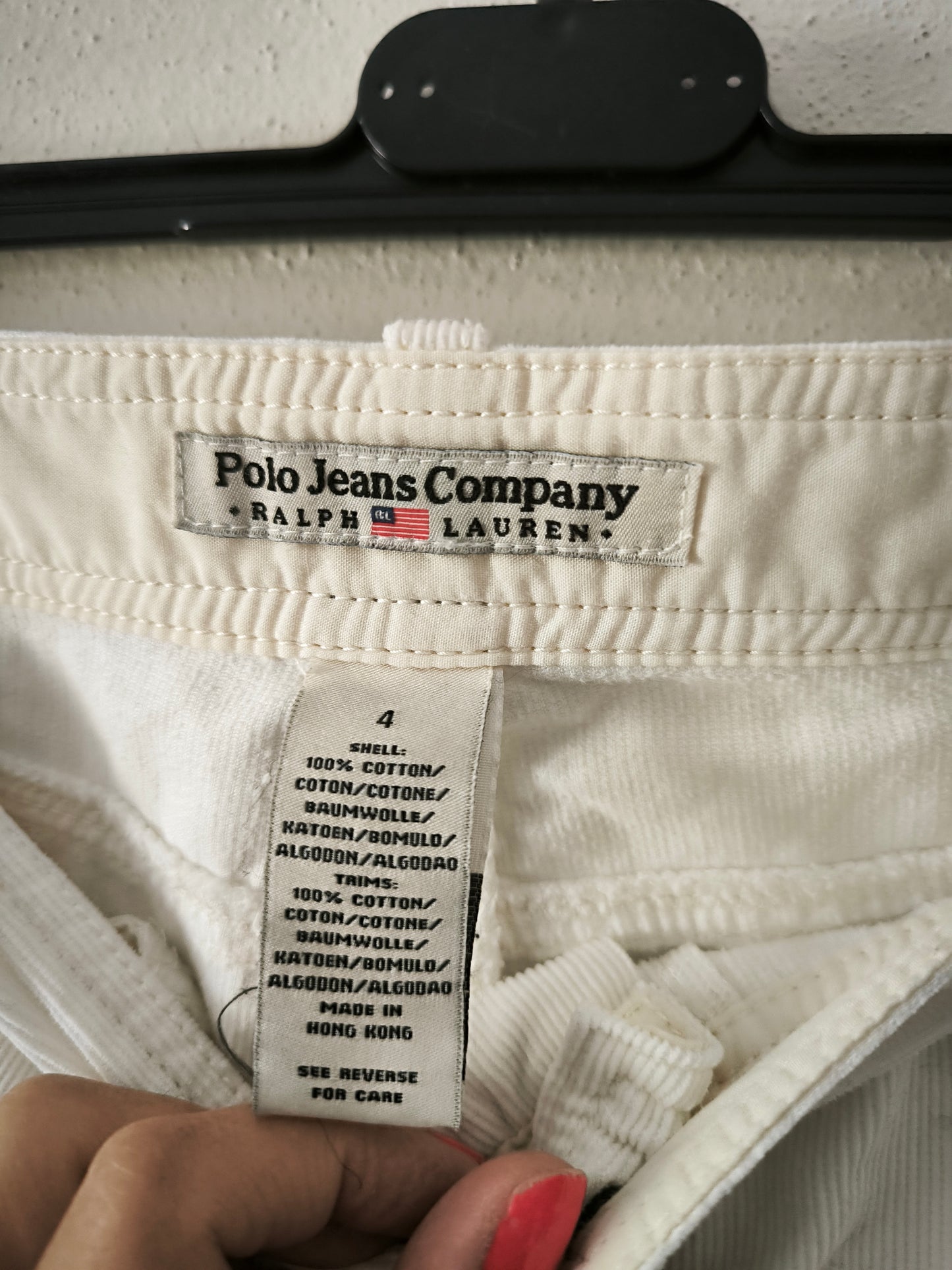 Pantalone panna Polo Ralph Lauren in velluto a coste