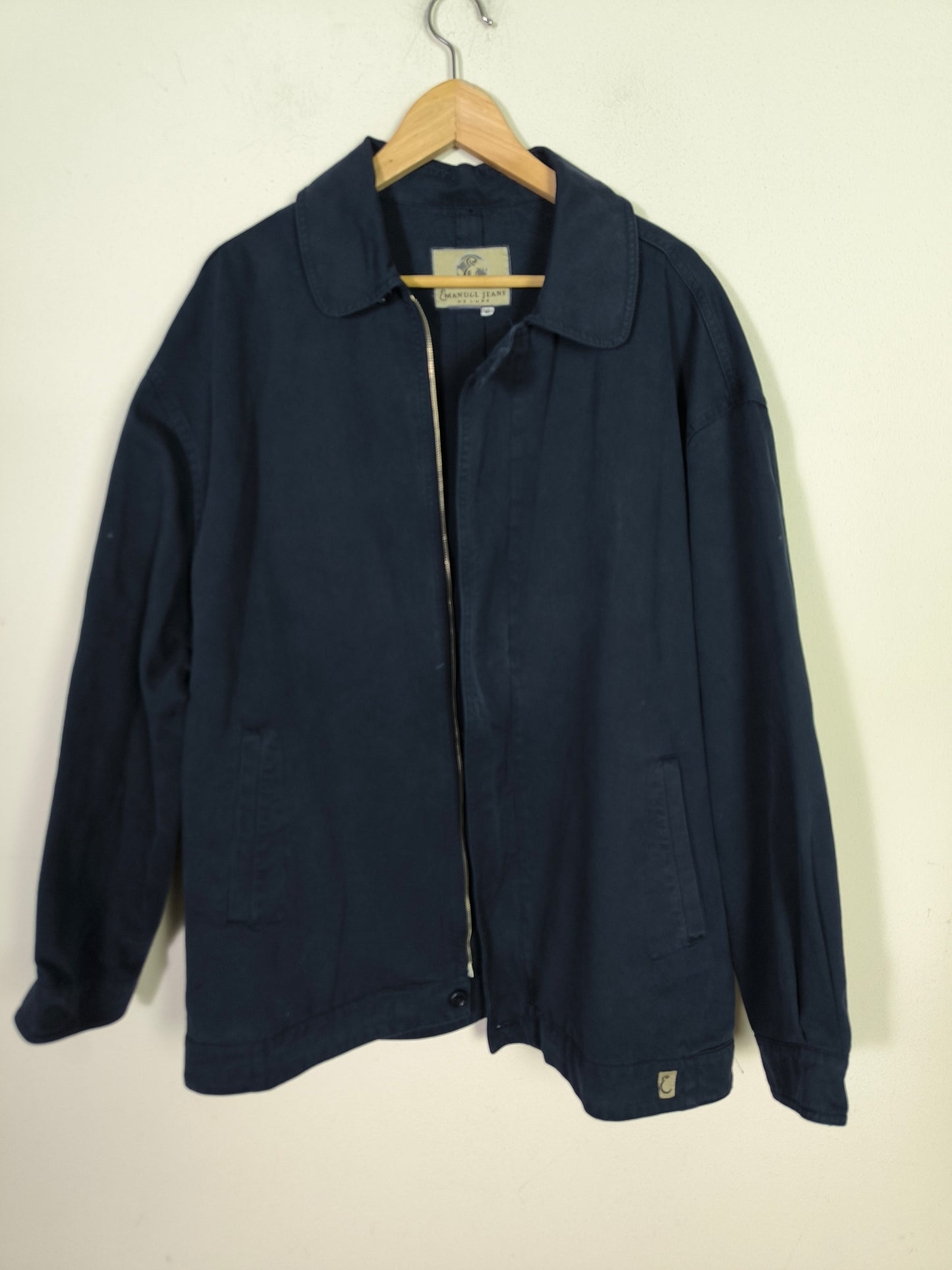 Giacca vintage in cotone blu notte