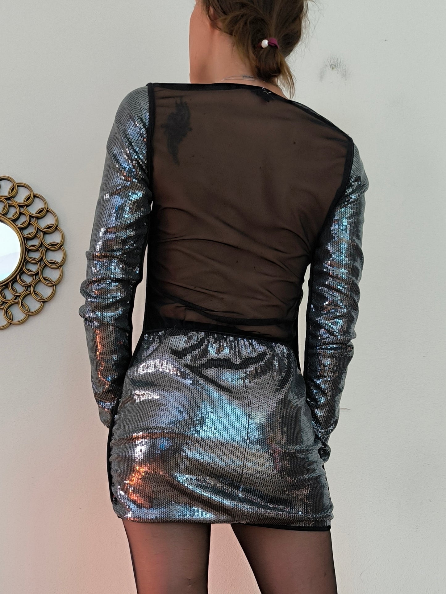 Abito Stretch Denny Rose in paillettes tg L