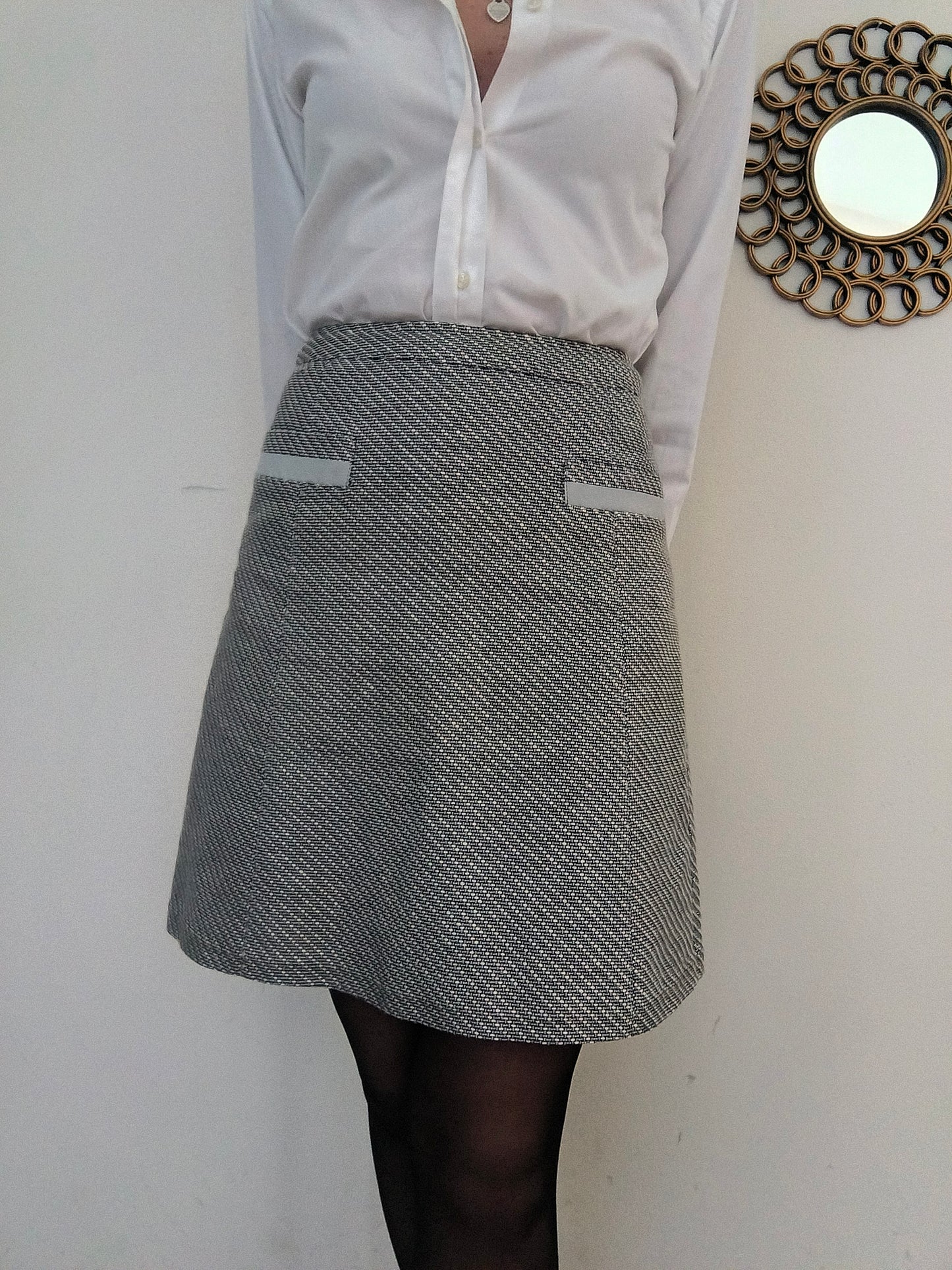Gonna Max &co grigio argento