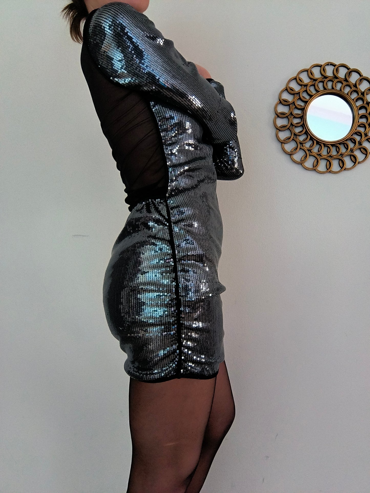 Abito Stretch Denny Rose in paillettes tg L