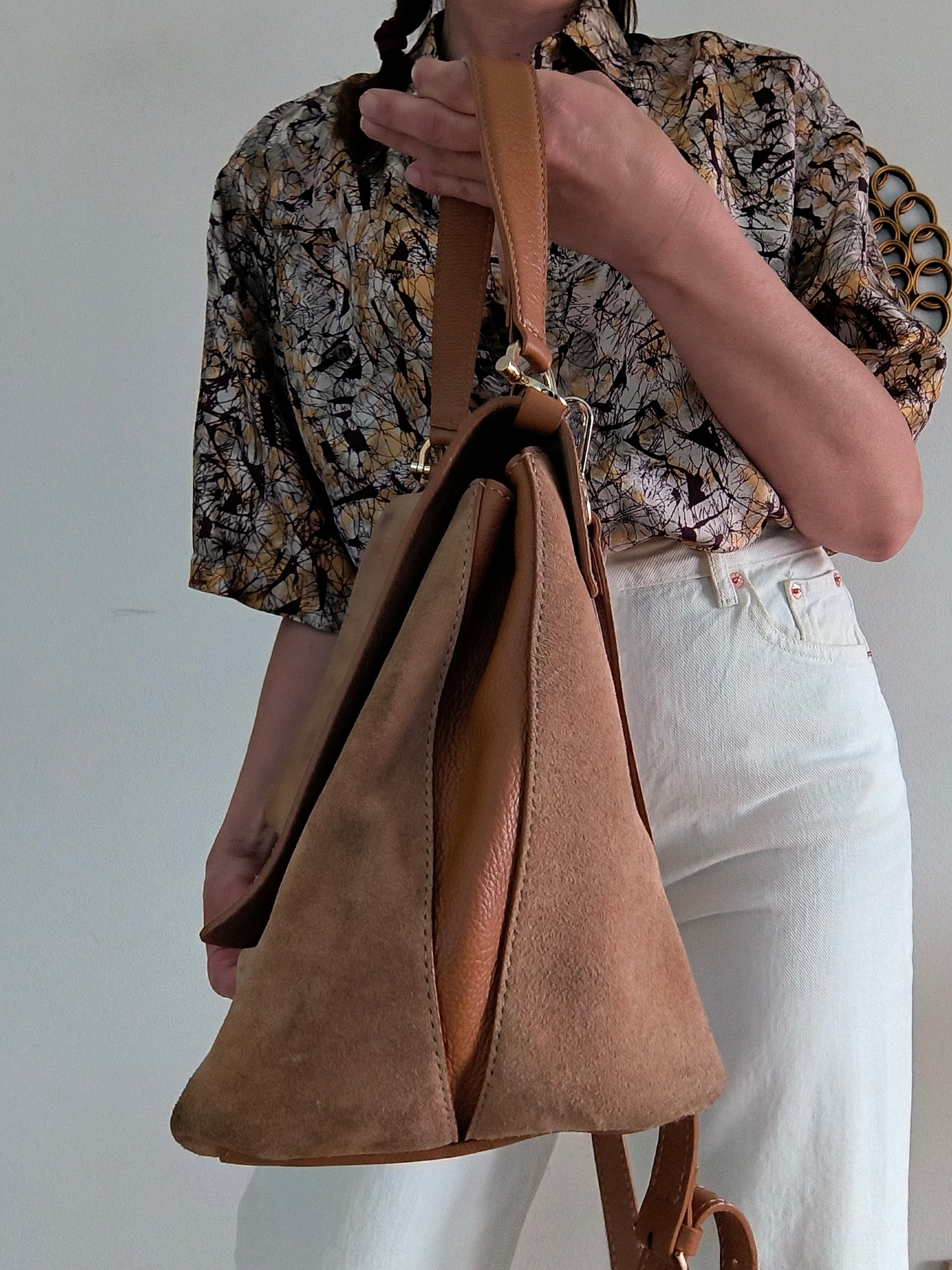 Borsa in suede e pelle Patrizia Pepe