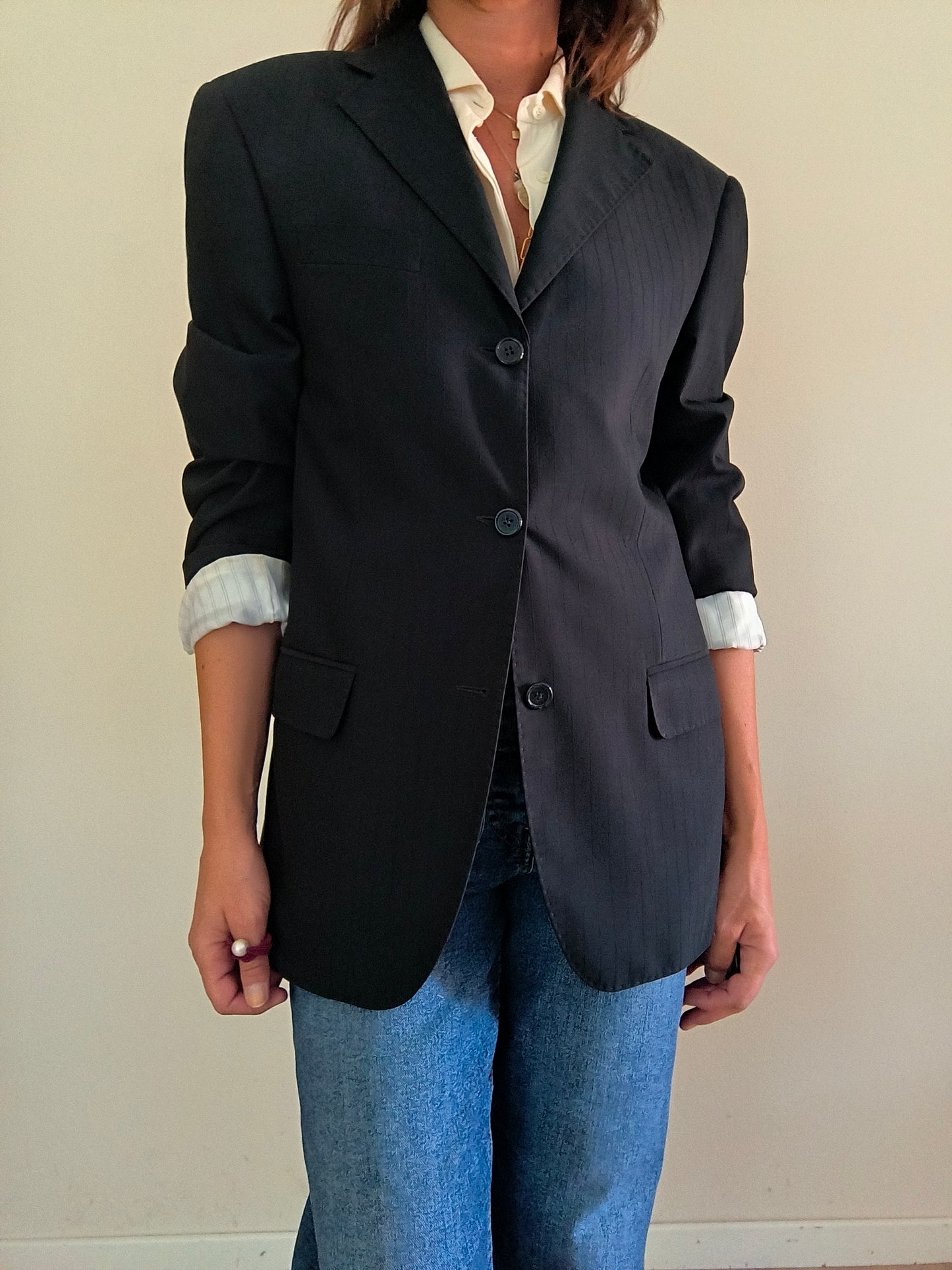 Blazer monopetto Girani Lana pettinata super 120's