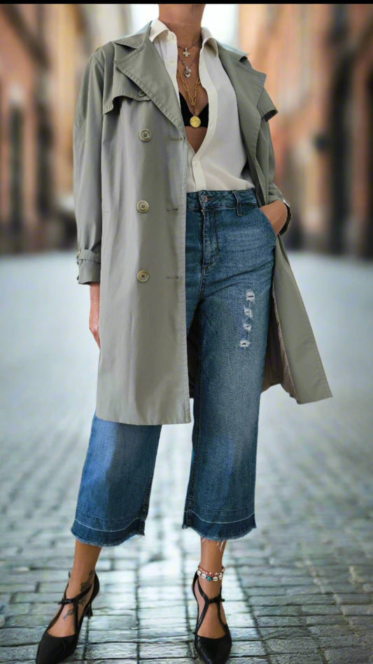 Trench menta/ ghiaccio vintage Arielle
