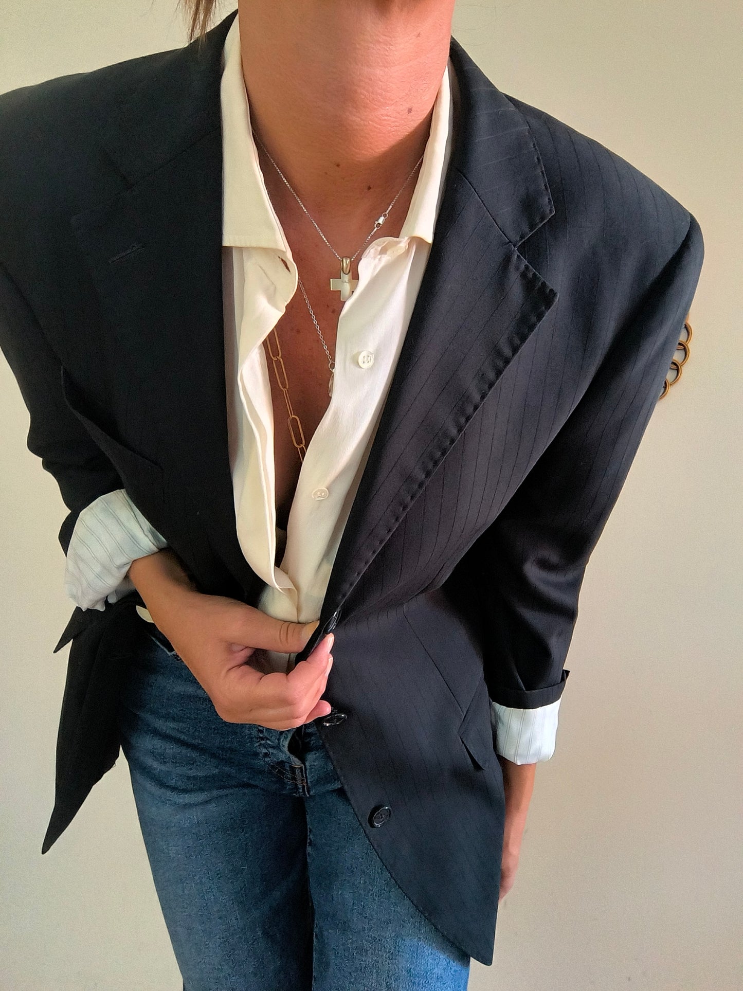 Blazer monopetto Girani Lana pettinata super 120's