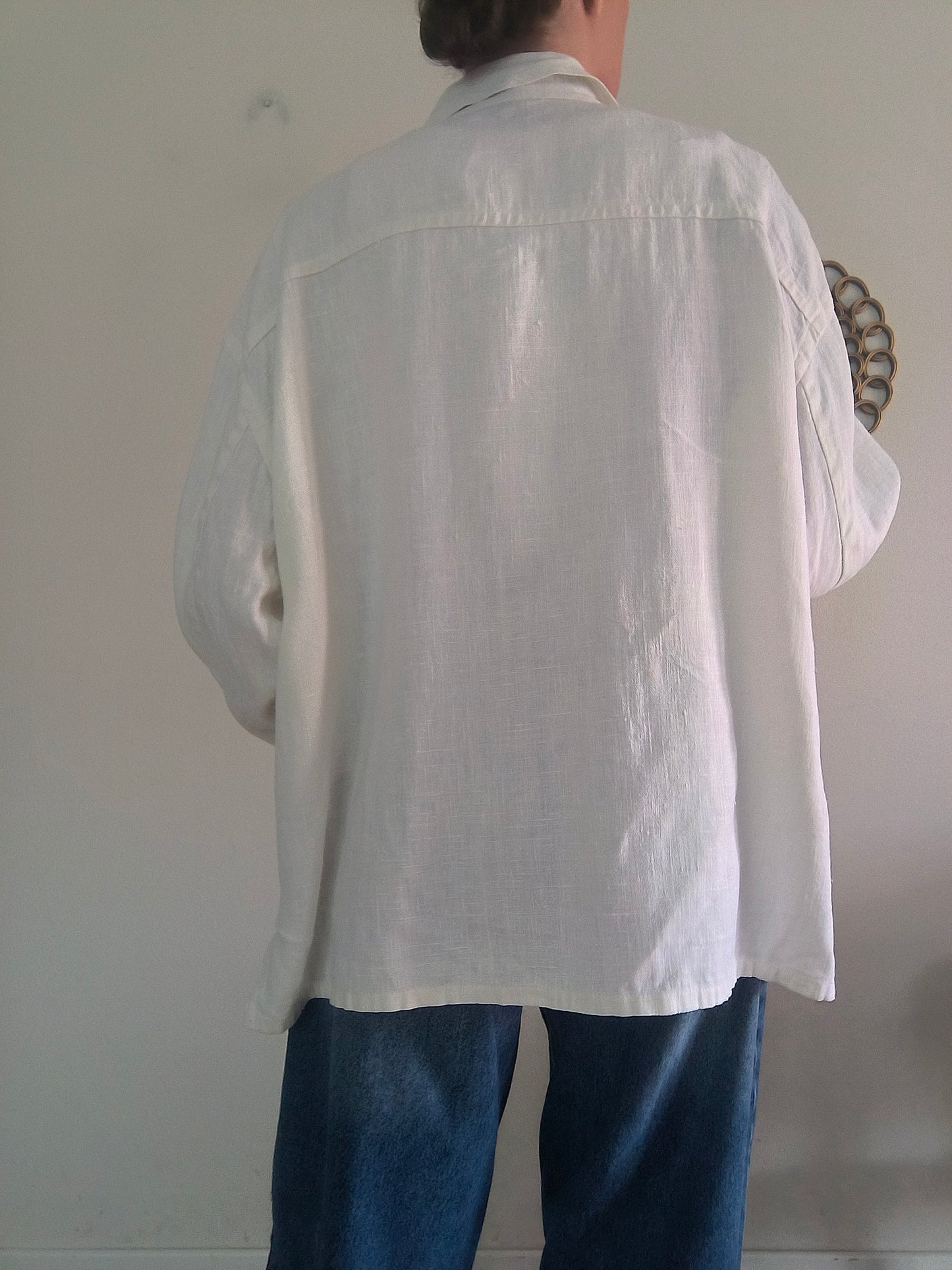 Giacca in lino bianca