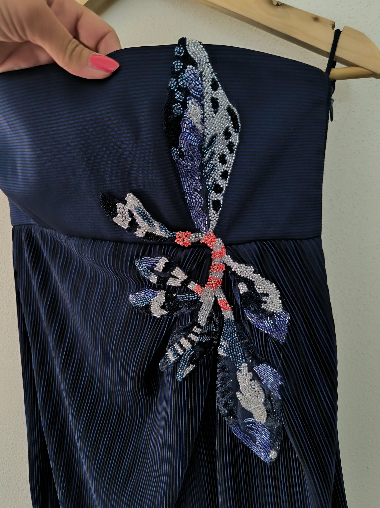 Giorgio Armani strapeless dress blu