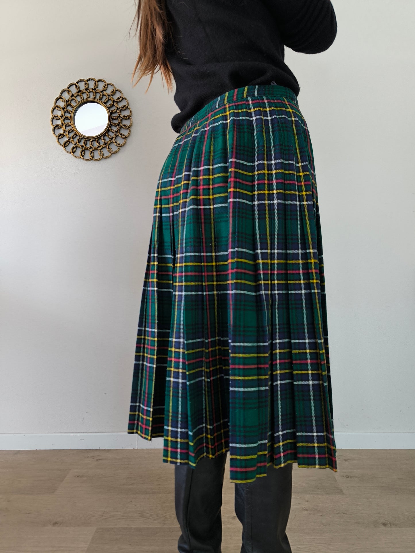 Gonna tartan verde