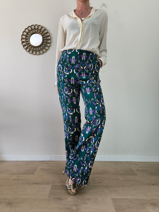 Pantalone fantasia verde tg 44