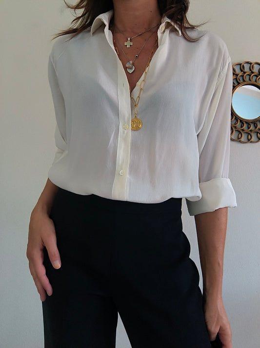 Camicetta bianca Rinaldi in seta
