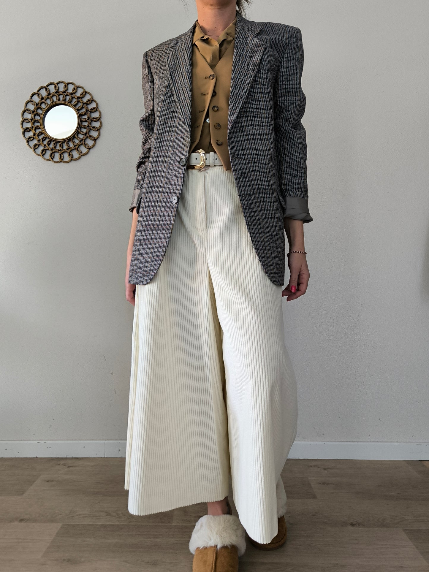 Blazer Lebole fantasia tetris su base grigia