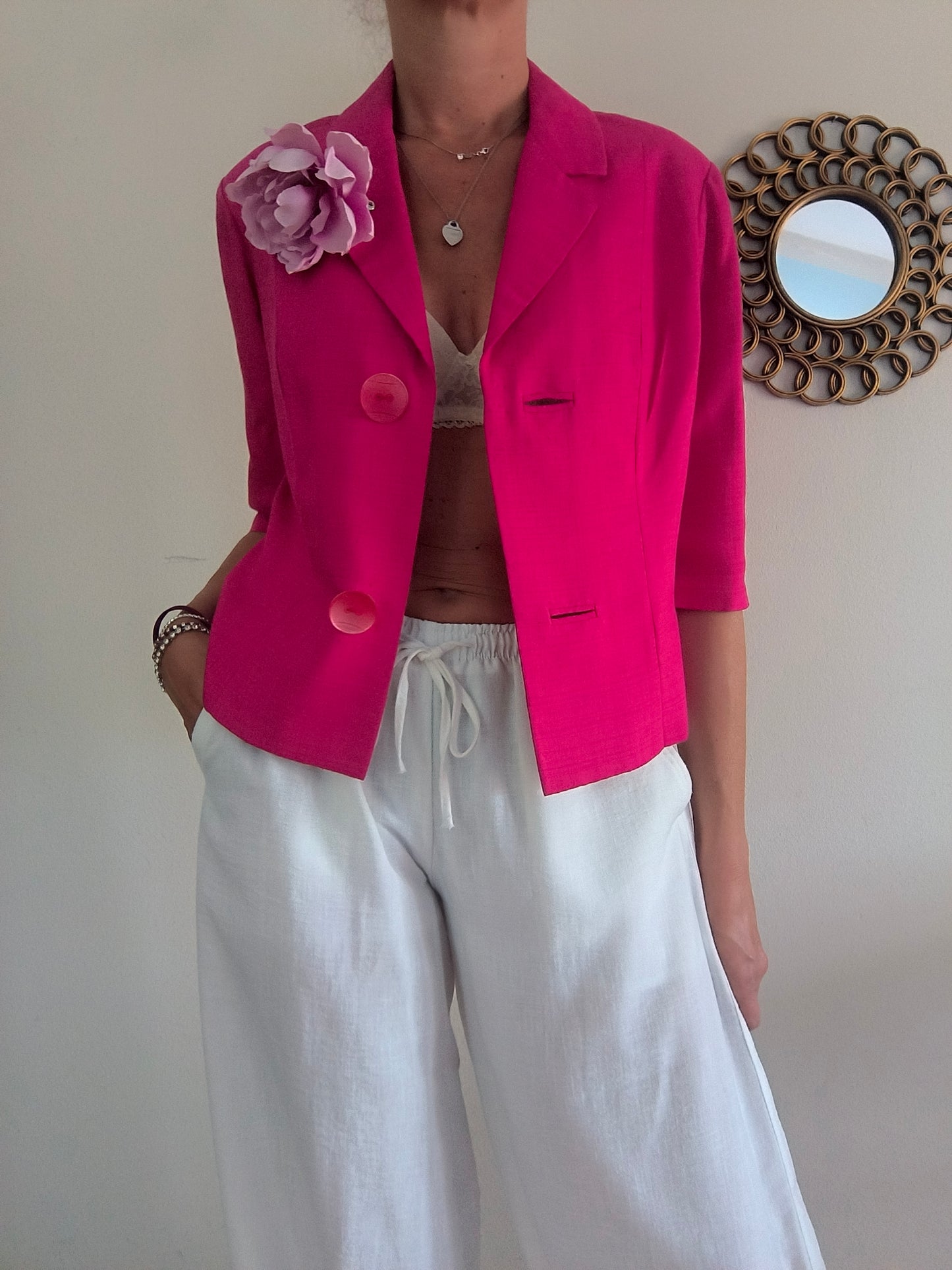 Blazer anni 60 fucsia