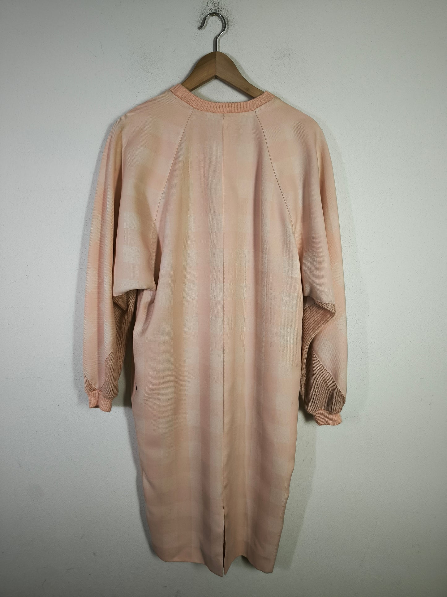 Abito vintage a quadri rosa tg 42