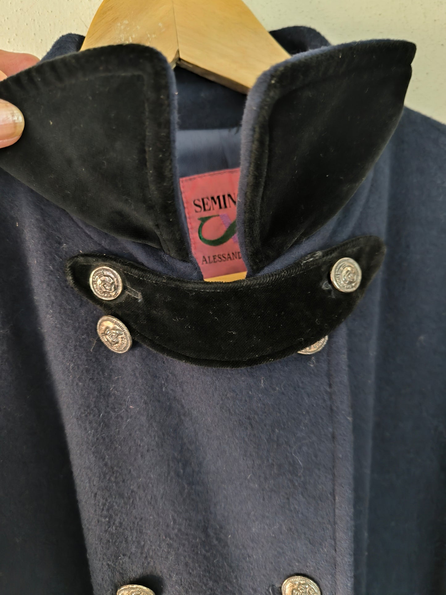 Cappotto Alessandra Alpi blu in lana e cashmere