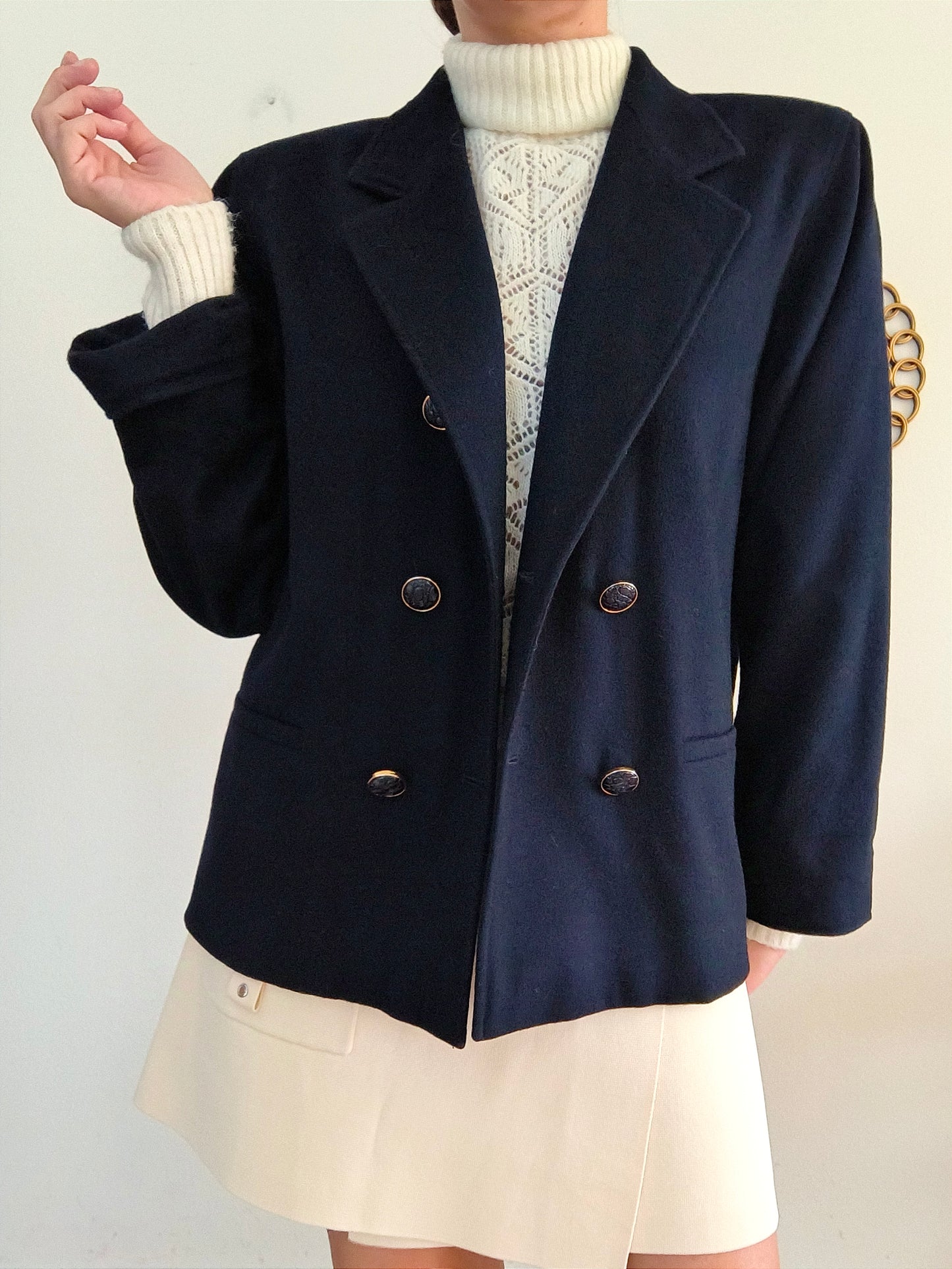 Caban vintage Max Mara Blu