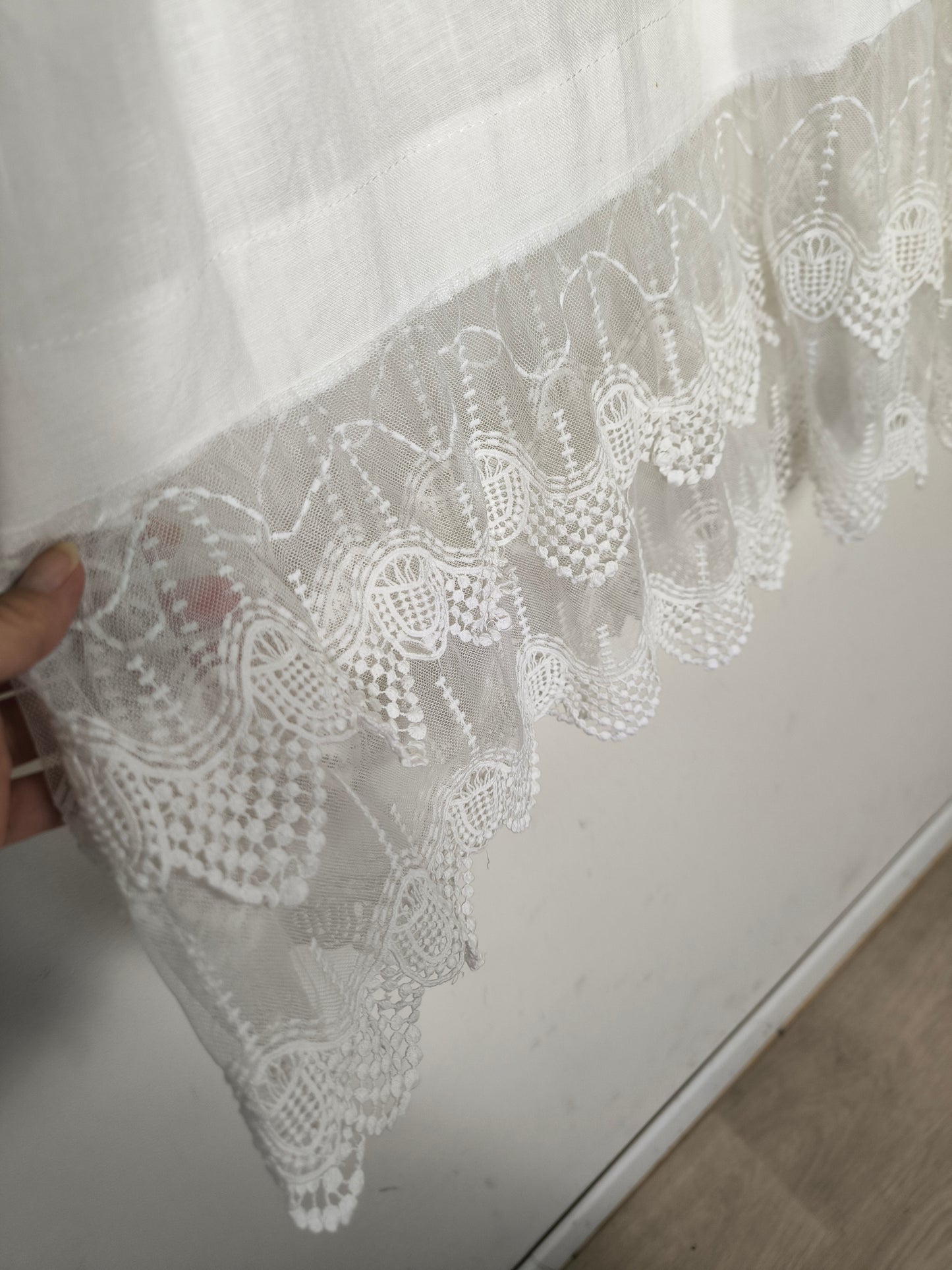 Gonna lunga Imperial in lino bianco