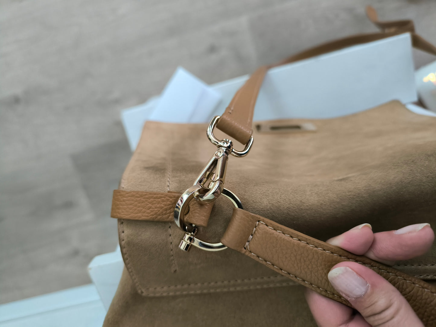 Borsa in suede e pelle Patrizia Pepe