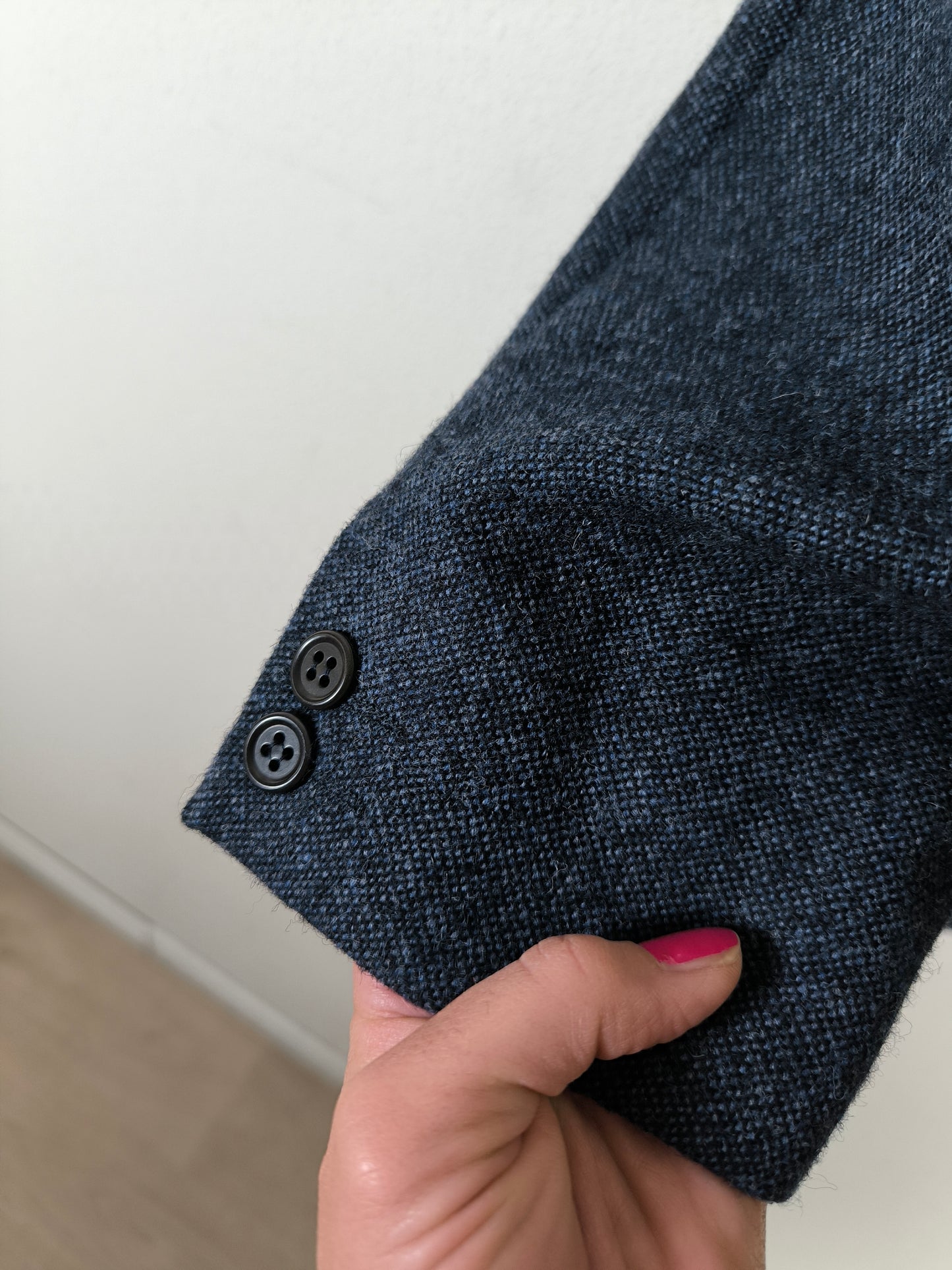Blazer blu in Yorkshire tweed tg XL