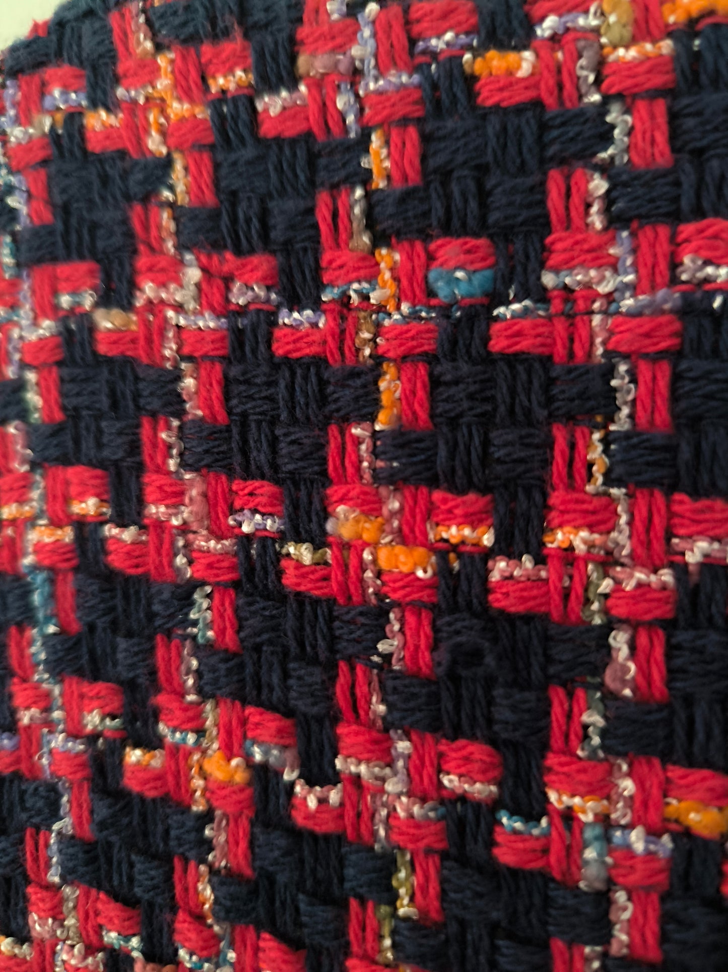 Giacca tessuto chanel rosso/blu