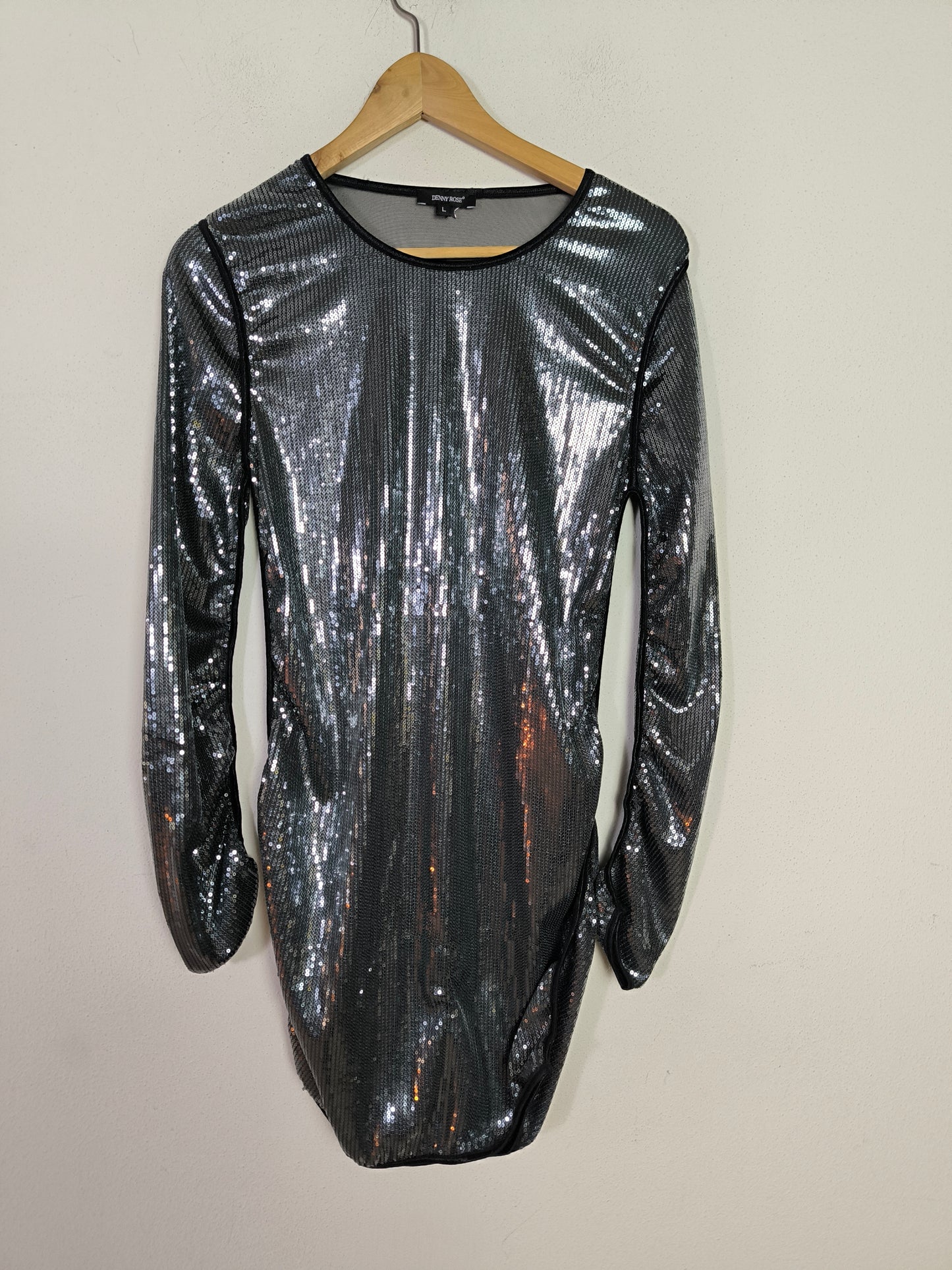 Abito Stretch Denny Rose in paillettes tg L
