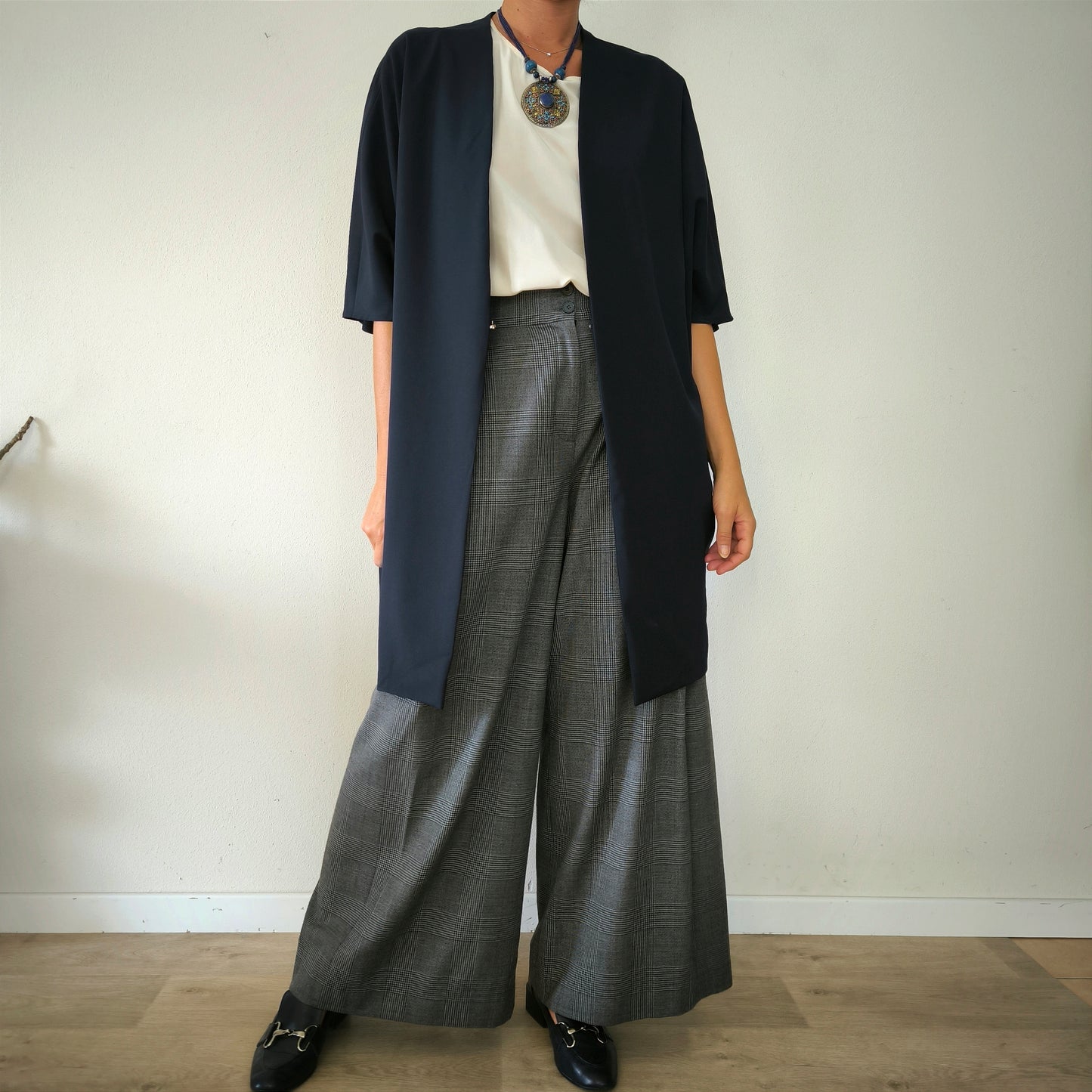 Soprabito kimono blu navy Tg Unica