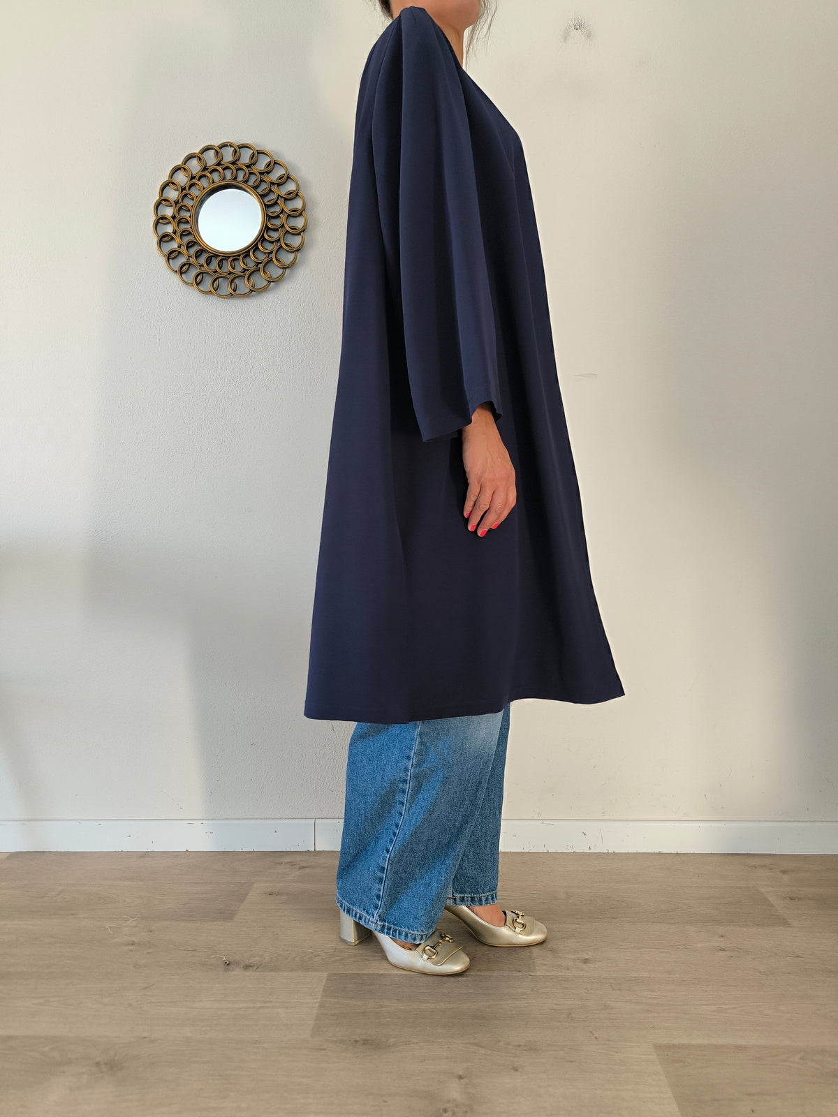 Trench Valentino vintage in lana blu notte