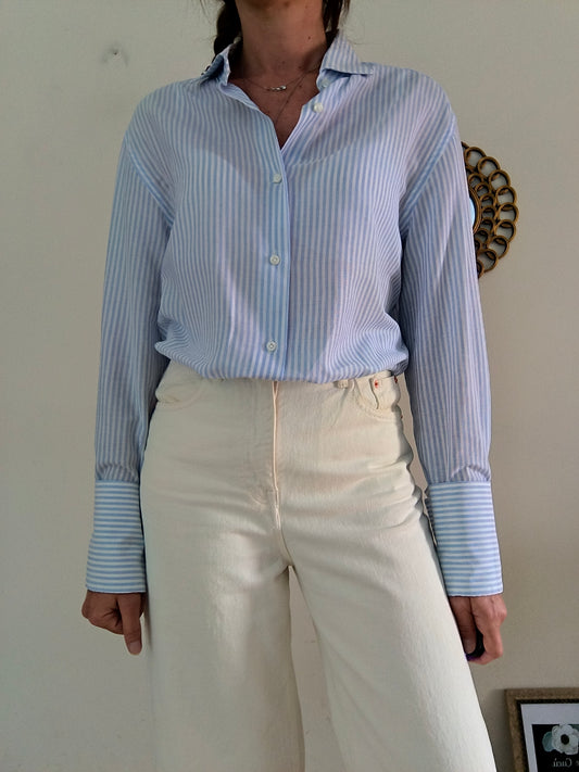 Camicia rigata in cotone Massimo Dutti