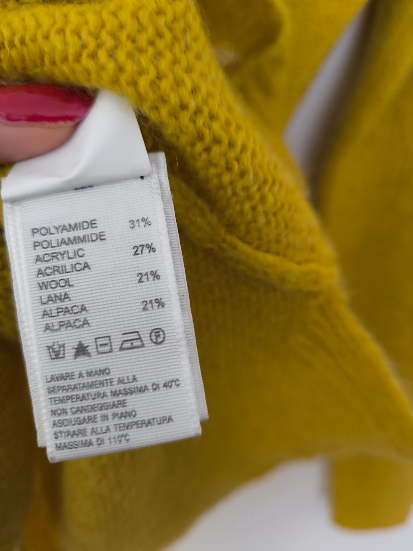 Fred Perry maglioncino senape tg M