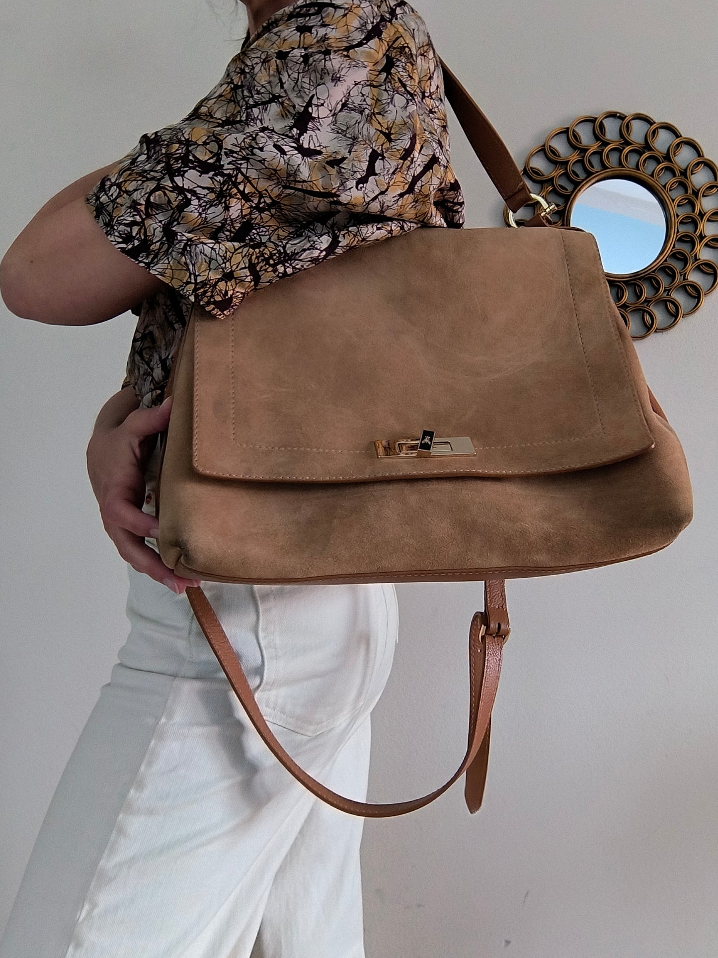 Borsa in suede e pelle Patrizia Pepe