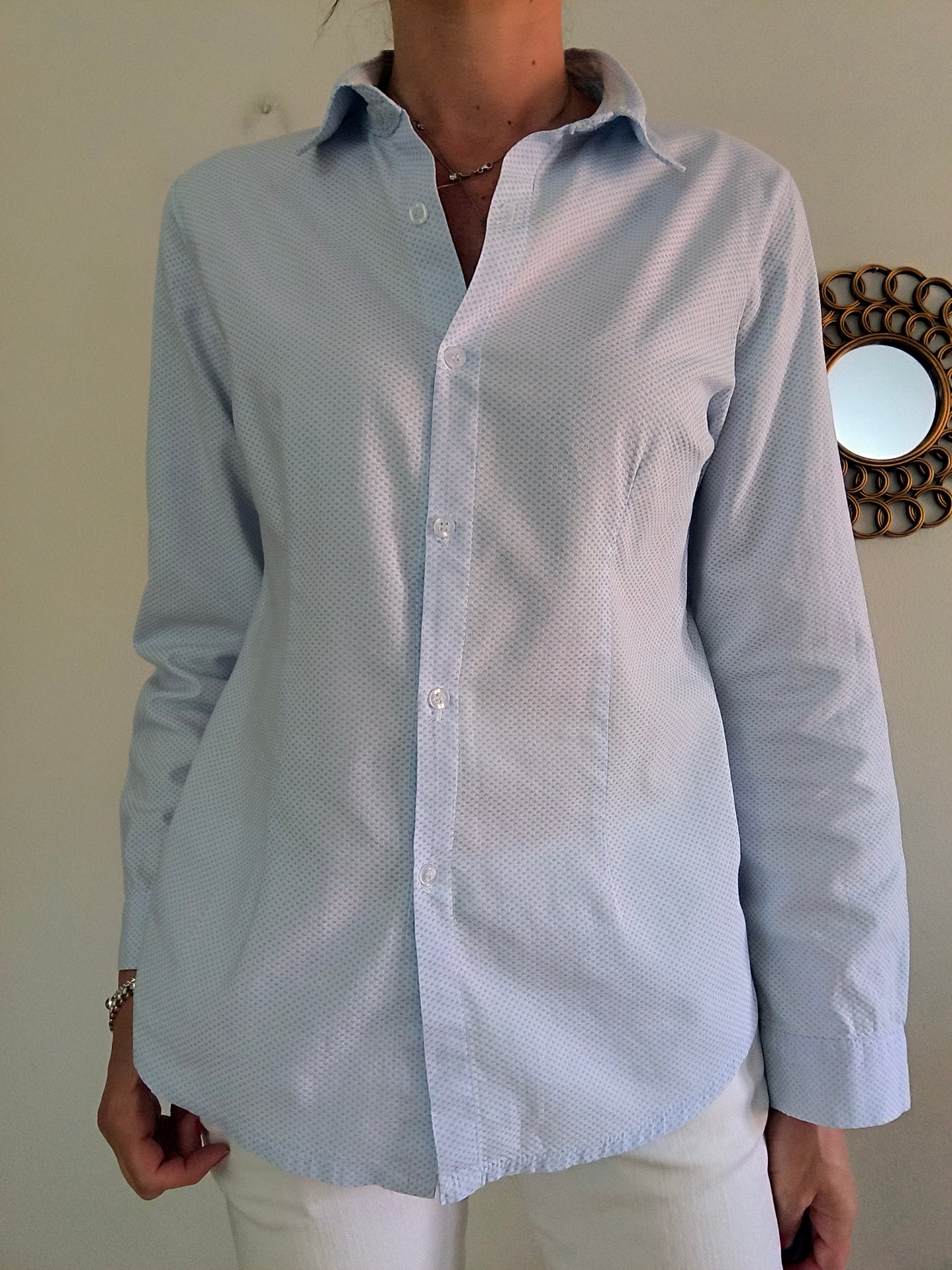 Camicetta Forte dei Marmi a cuoricini azzurri