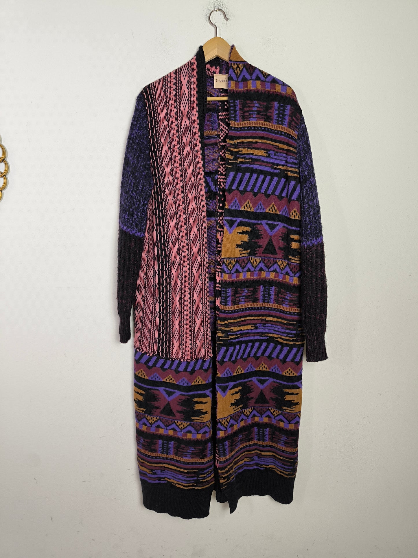 Cappotto in lana ed alpaca etno chic tg U