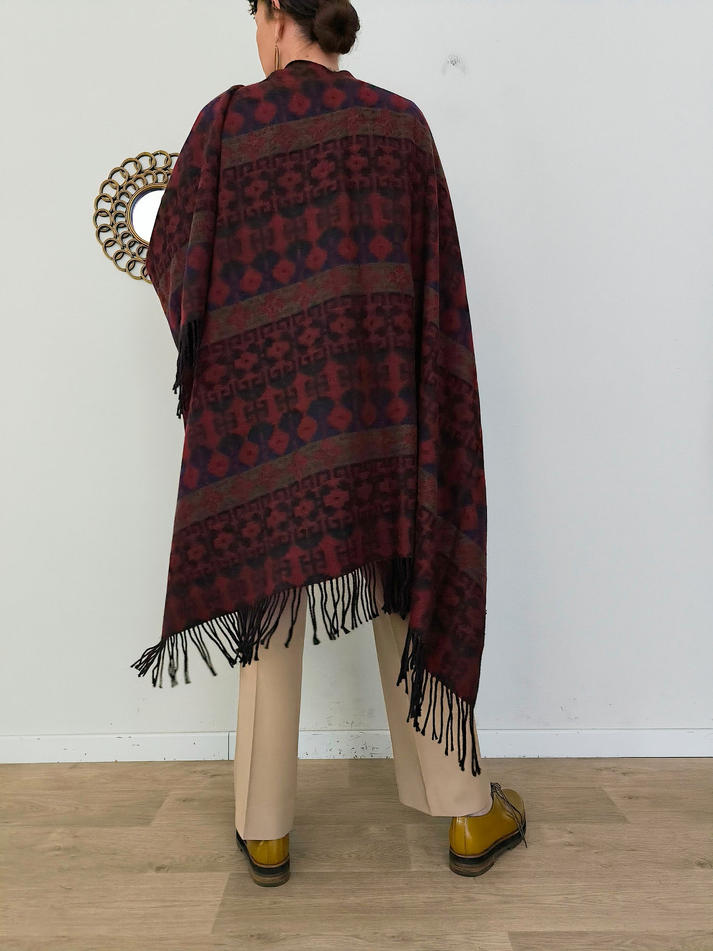 Mantella vintage borgogna