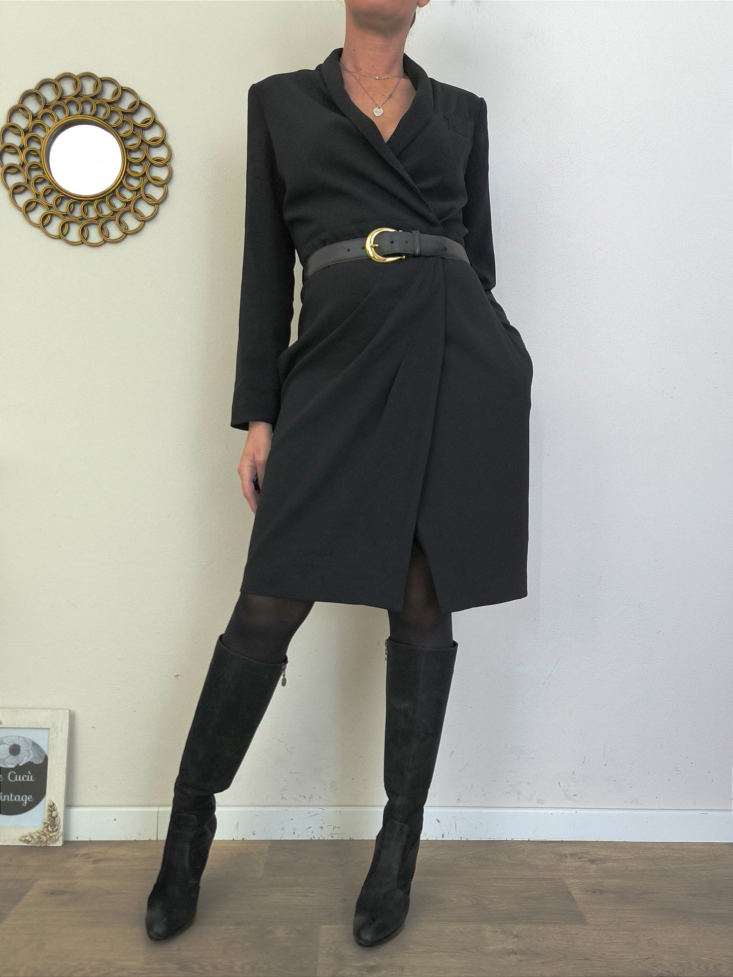 Abito robe manteau nero tg M