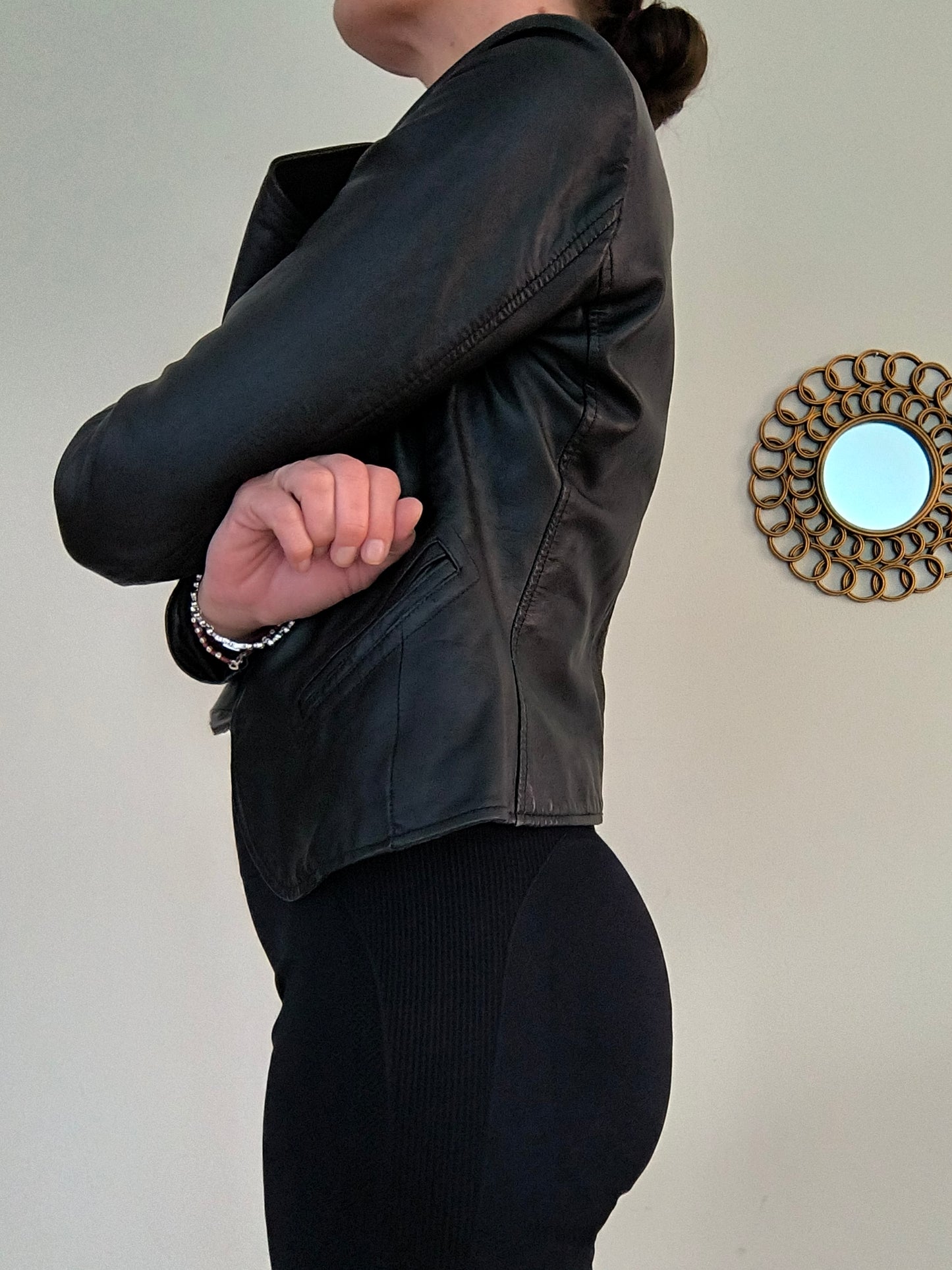 Giacchino vera pella nero tg M