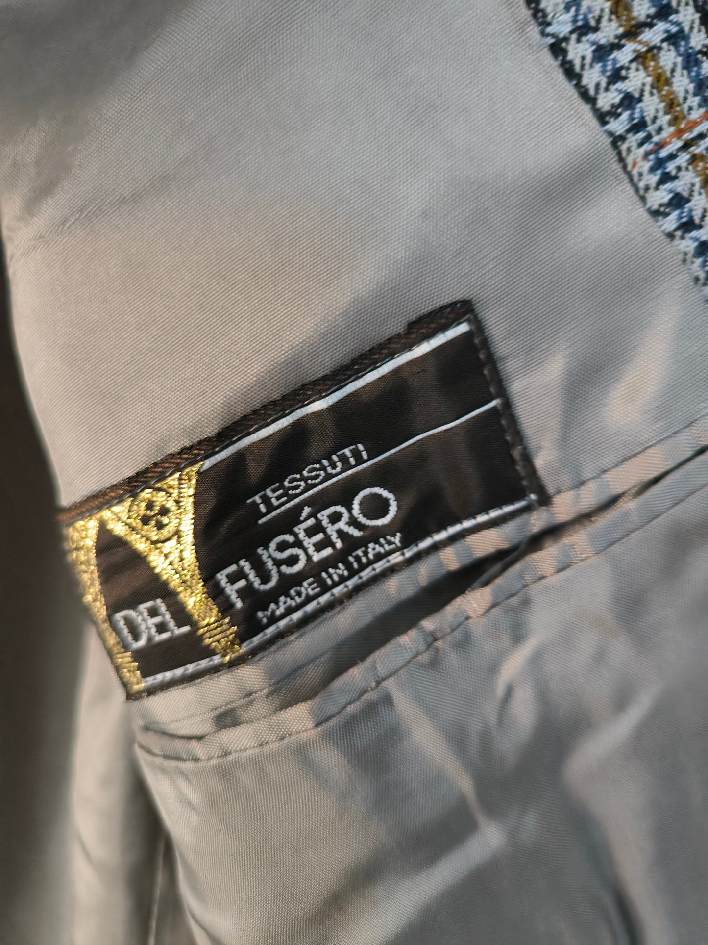 Blazer Lebole fantasia tetris su base grigia