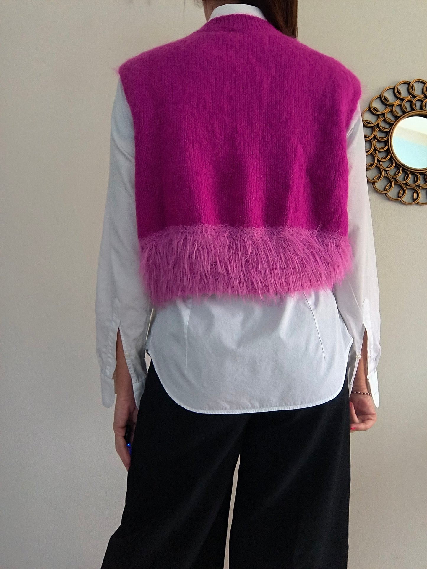 Maglioncino fucsia in mohair