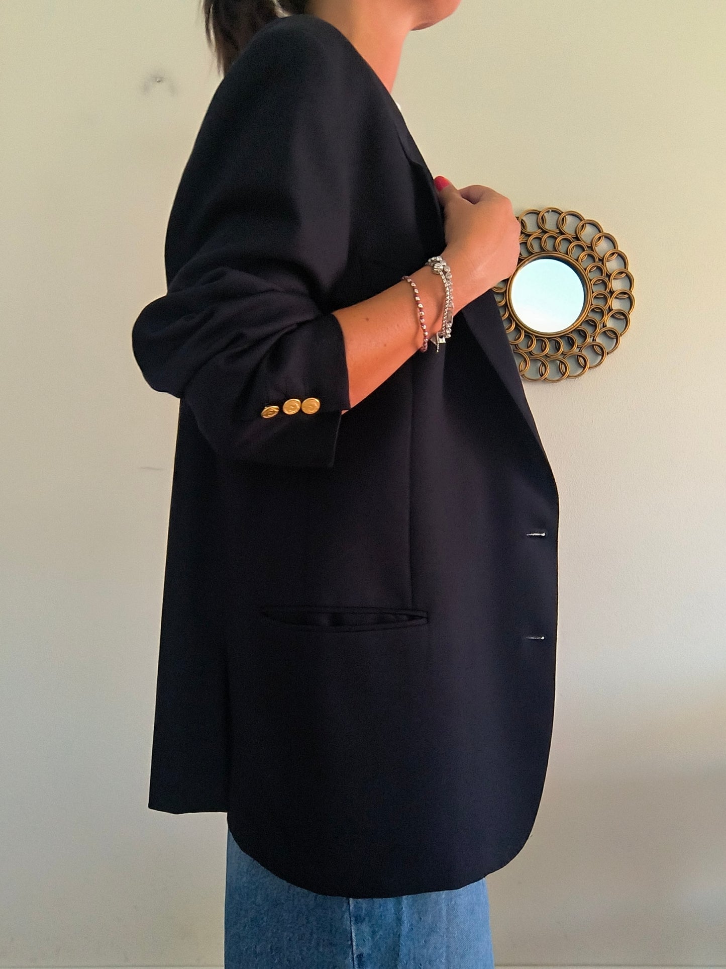 Blazer Valentino nero in pura lana vergine